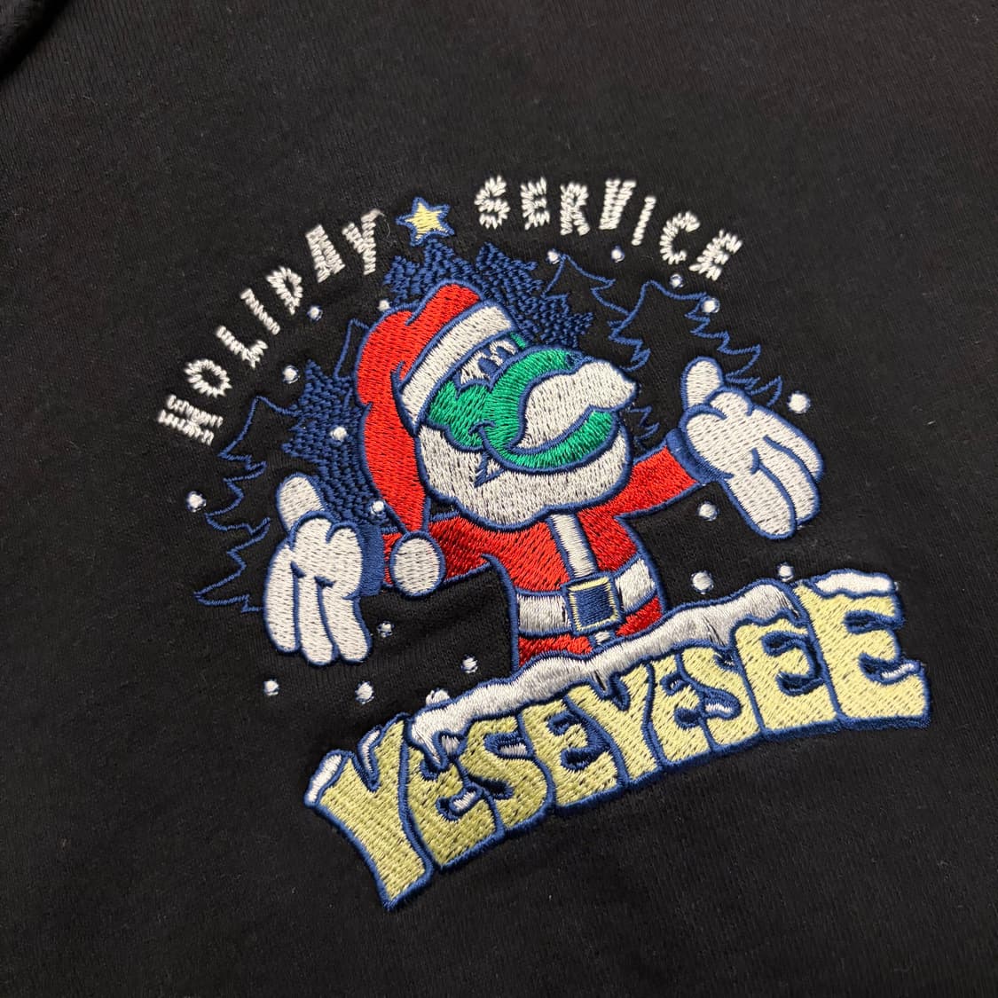 [L] YESEYESEE 예스아이씨 산타 블랙 후드티 D34 상품이미지4