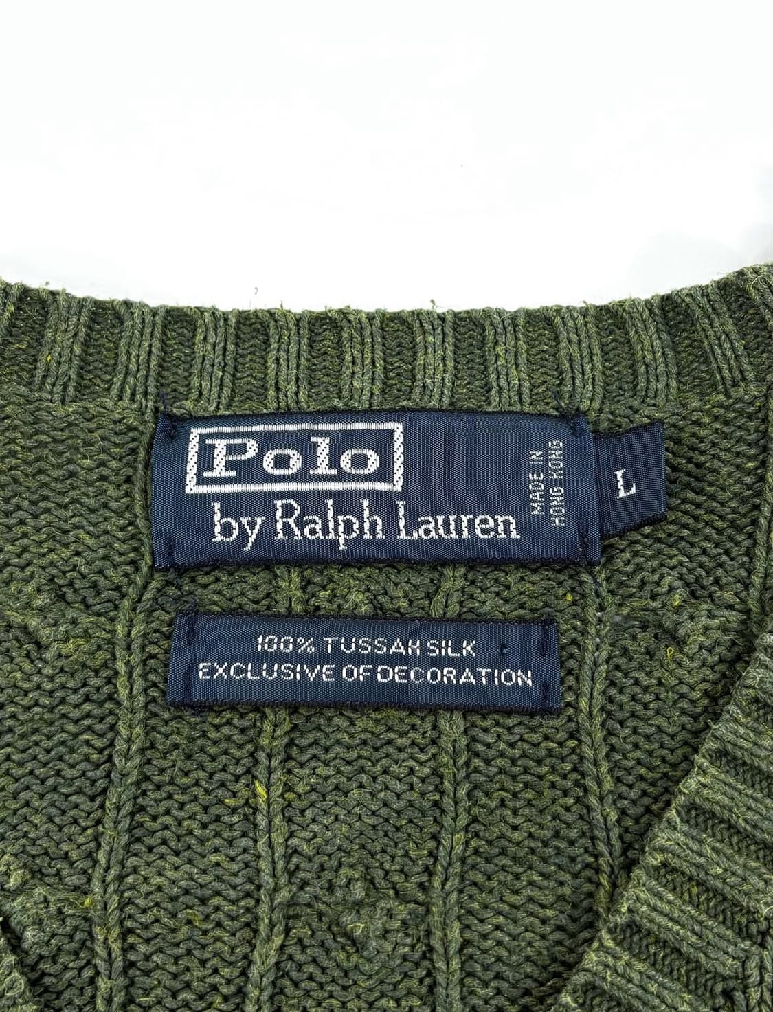 - 폴로 랄프로렌 브이넥 꽈배기 니트   상품이미지3