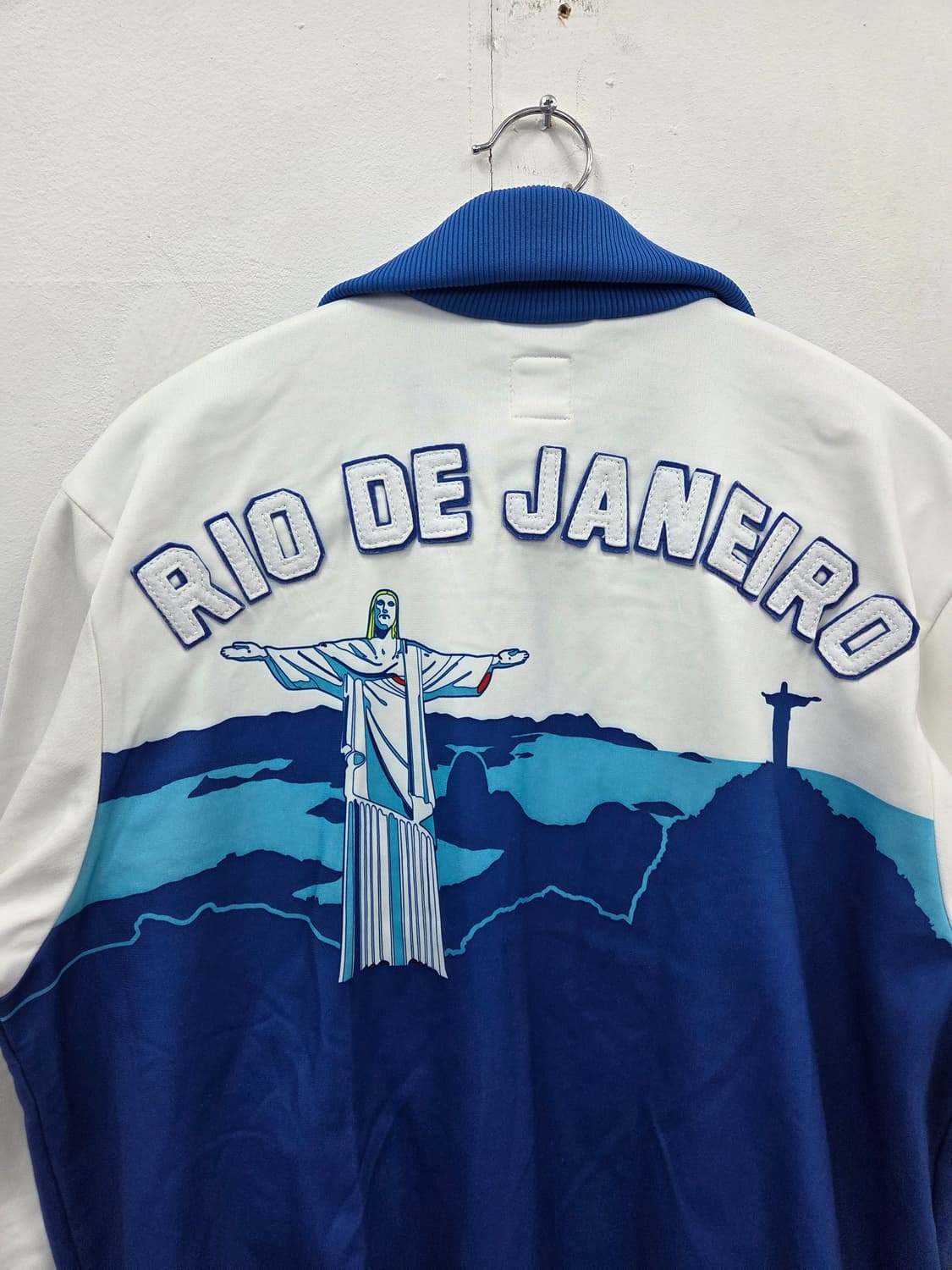 L [대장급]아디다스 리우데자이네이루 브라질 트랙탑 블루 화이트 상품이미지6