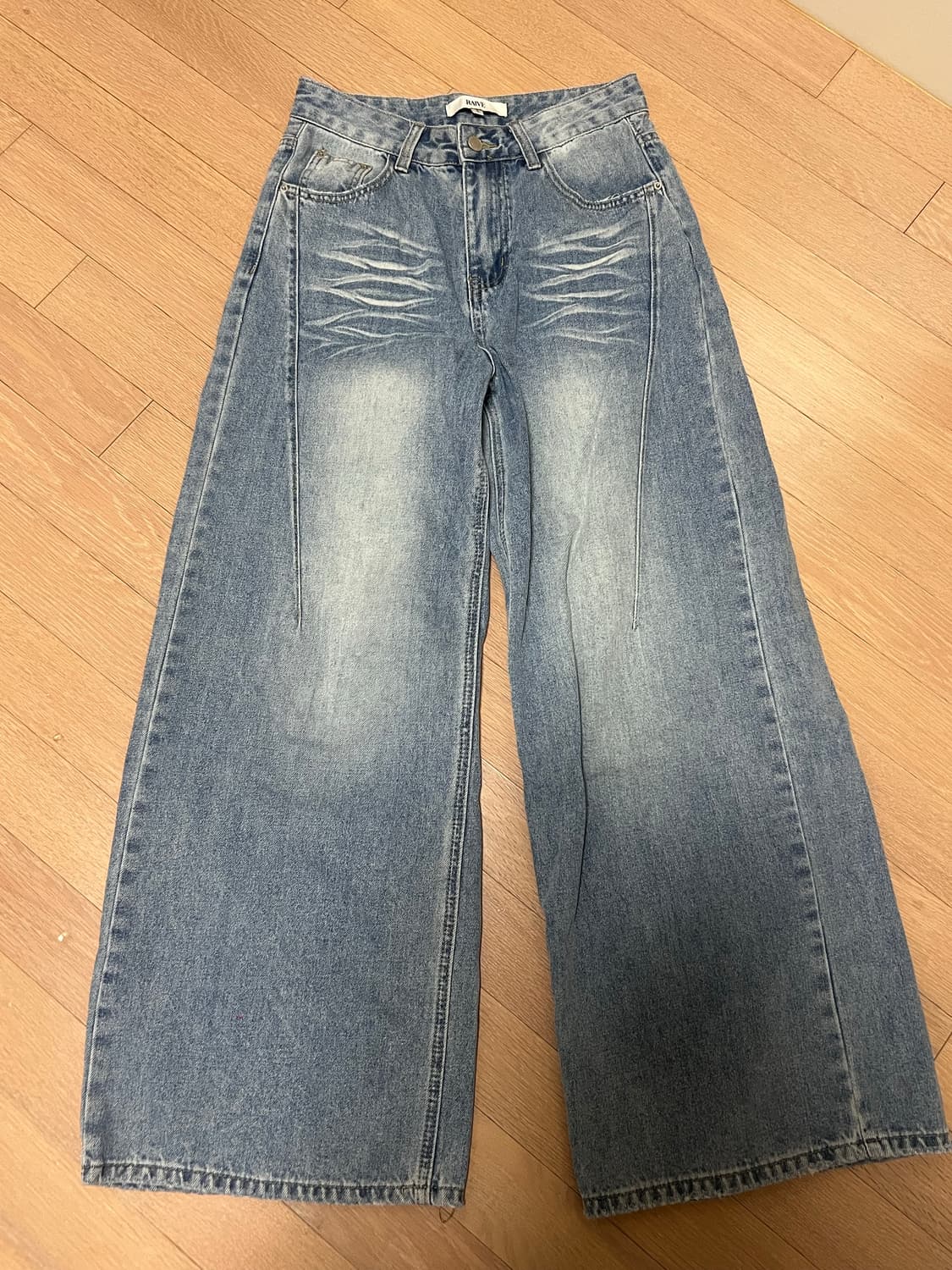 레이브 와이드 데님팬츠 1size 상품이미지10