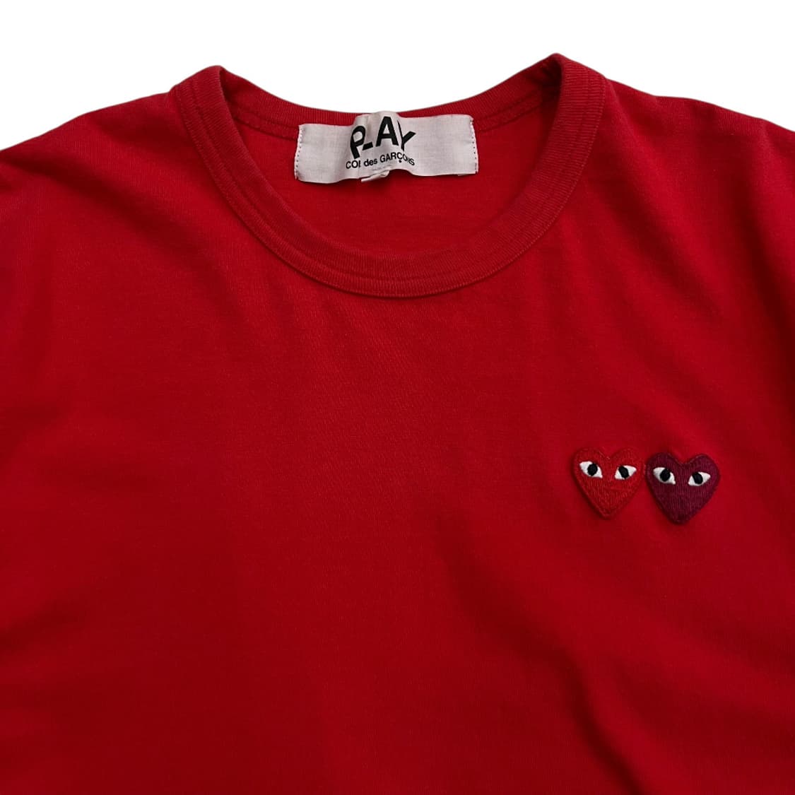 꼼데가르송 더블 하트와펜 레드 반팔 S 상품이미지4