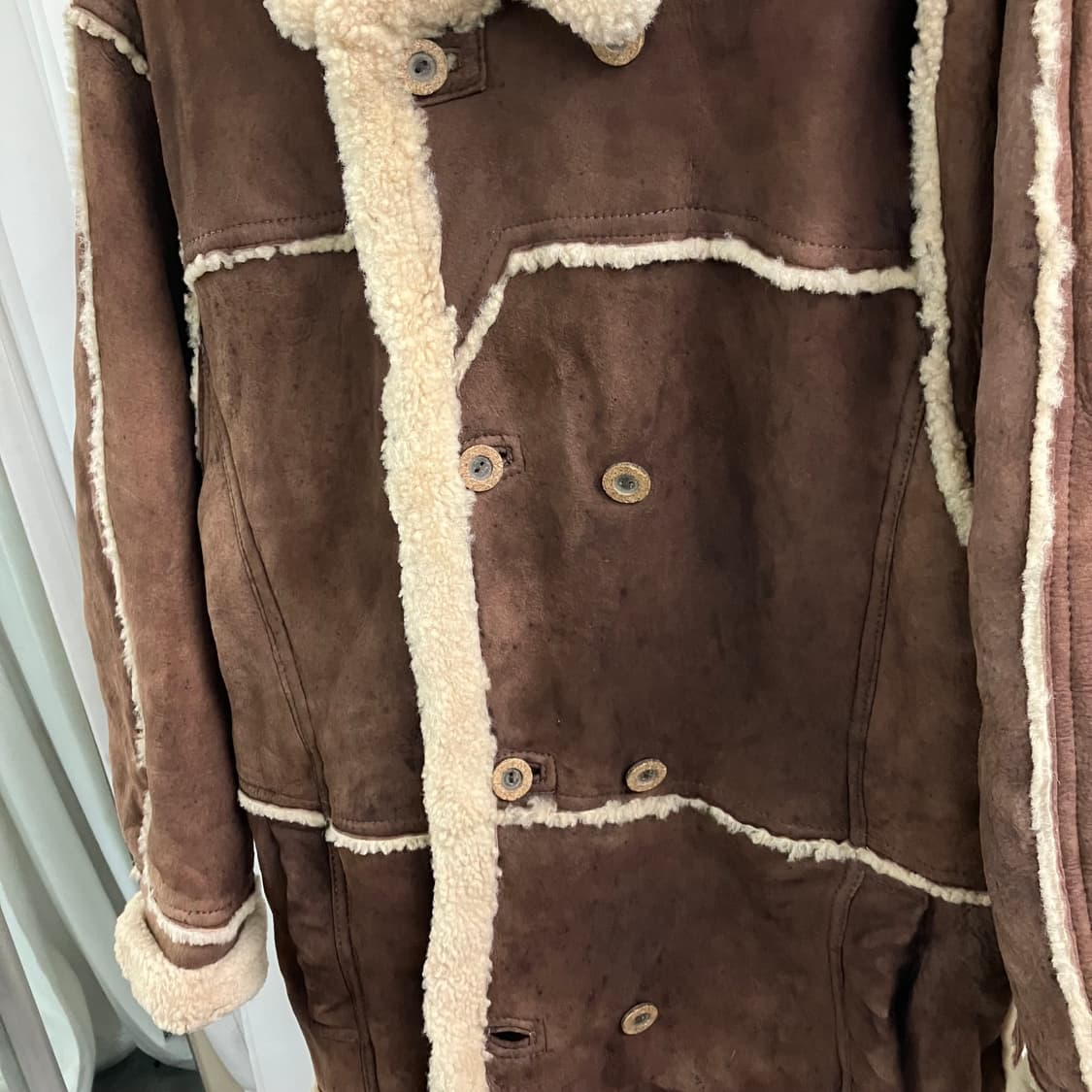 VTG 빈티지 브라운 양가죽 시어링 무스탕 자켓 상품이미지4