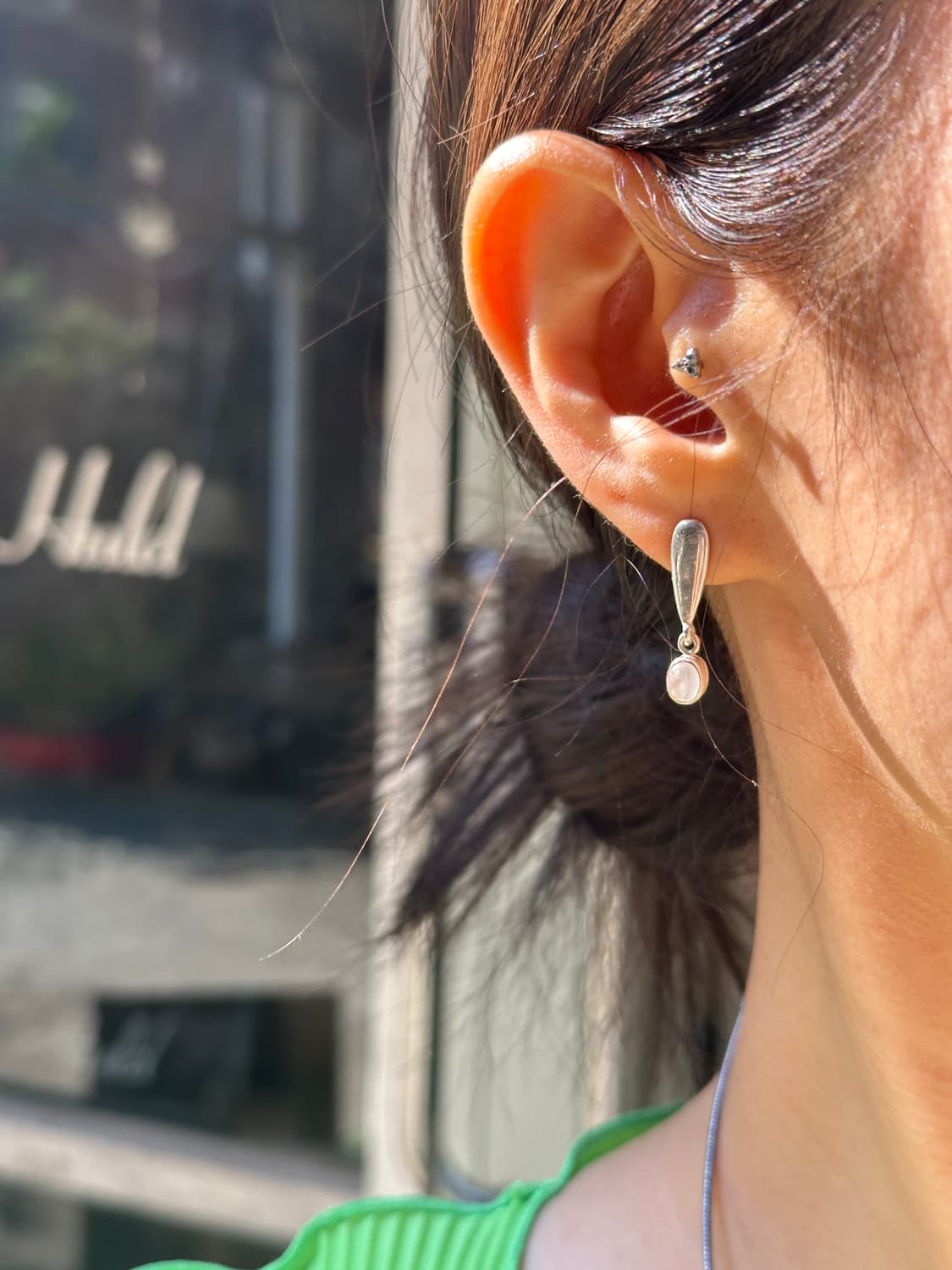 Vintage moonstone 925silver earring 상품이미지4
