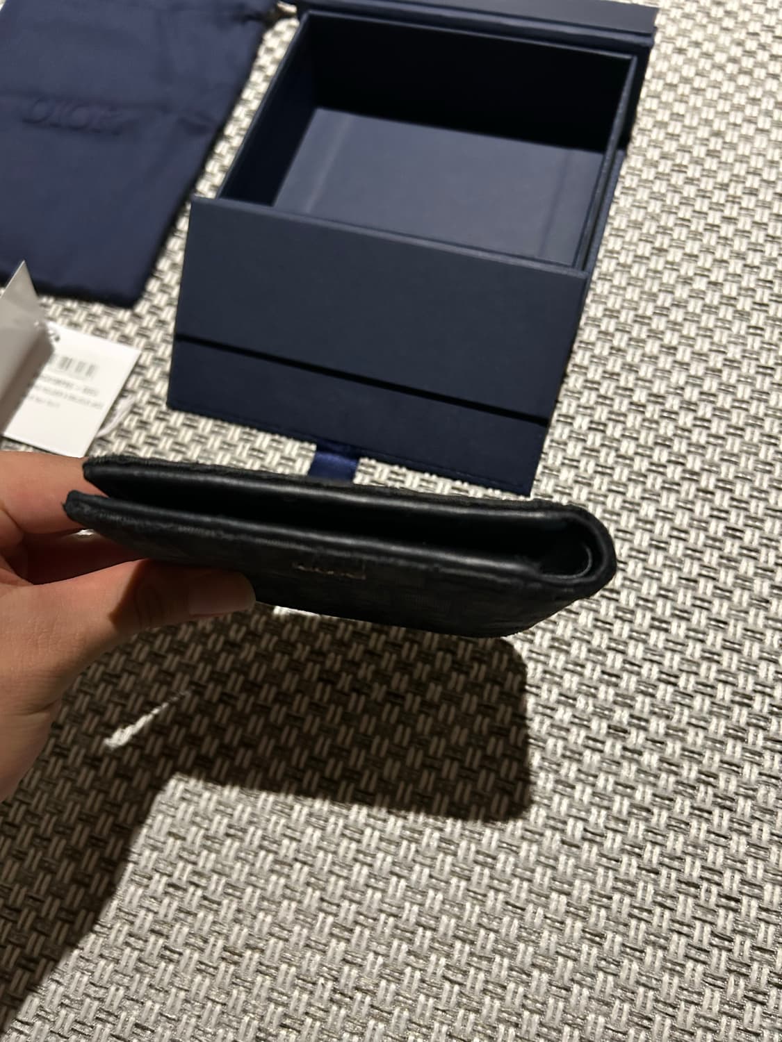 [정품] 디올 오블리크 반지갑 블랙 상품이미지5