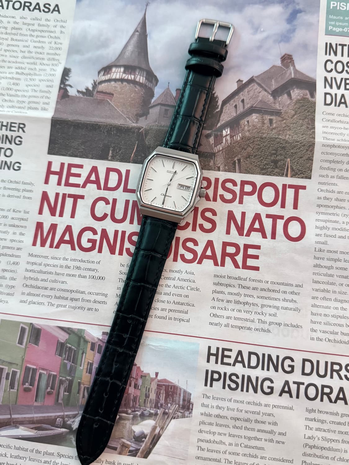 Seiko 세이코 Chronos Square 데이-데이트 상품이미지2