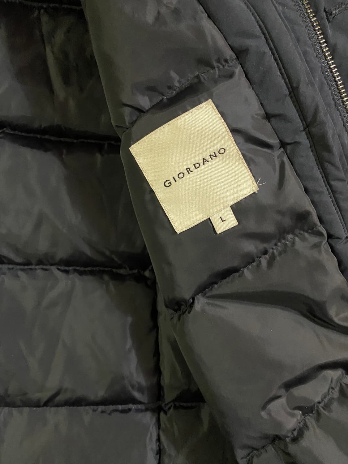 지오다노 남성 네이비 덕다운 패딩 코트 L 상품이미지4