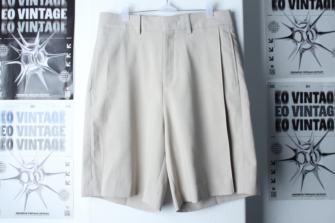 (L-XL) 파브레가 반바지 팬츠 원턱 베이지 놈코어 2사이즈-P9731 상품이미지2