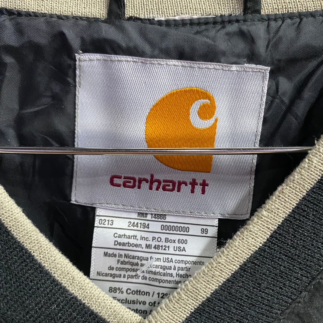 칼하트 올드스쿨 빅로고 블랙 웜업 B3617 상품이미지4