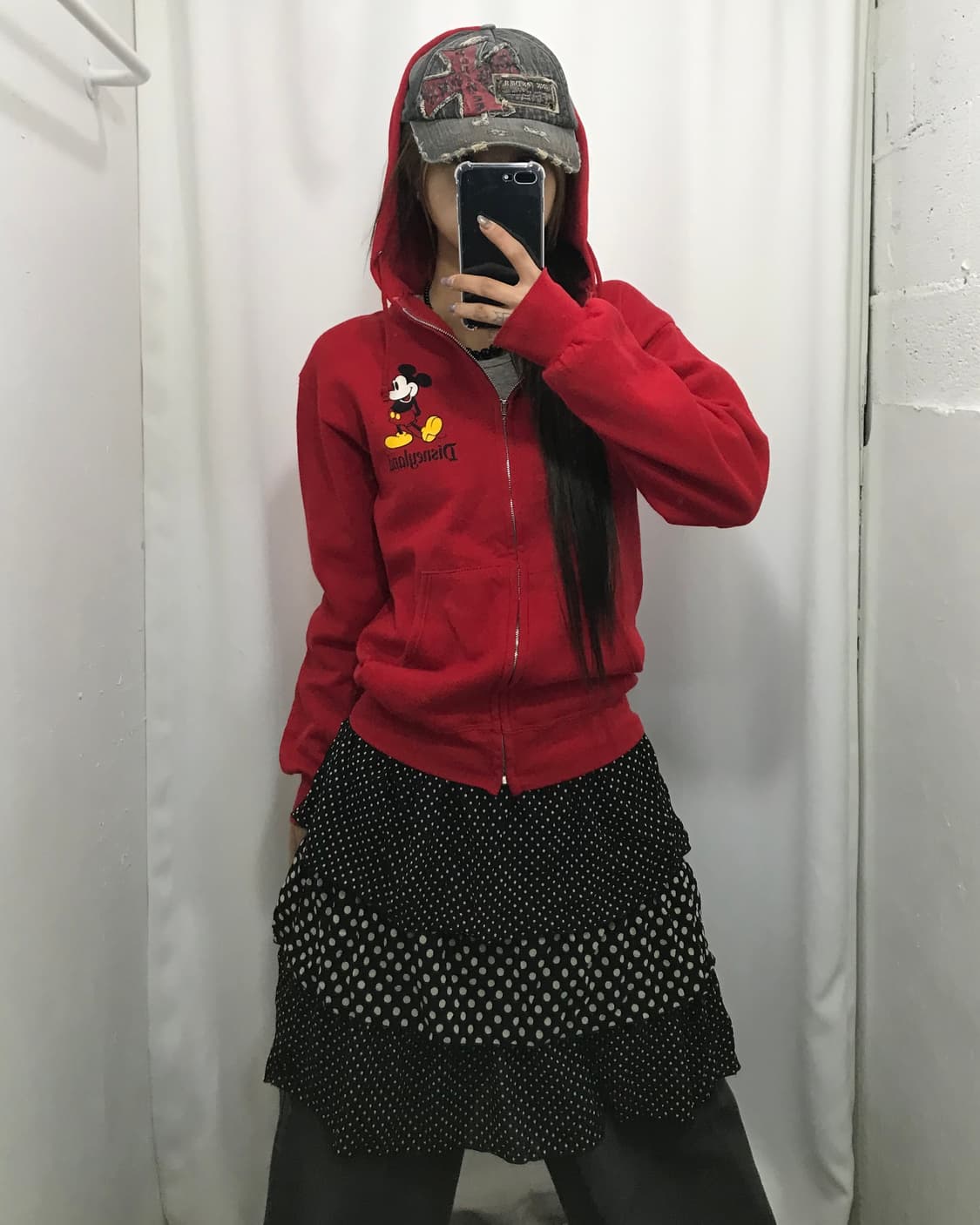 디즈니 미키마우스 레드 후드집업 상품이미지3