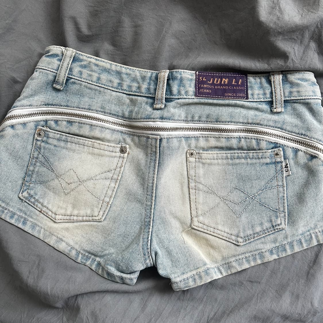 빈티지 지퍼 데님 쇼츠 상품이미지1