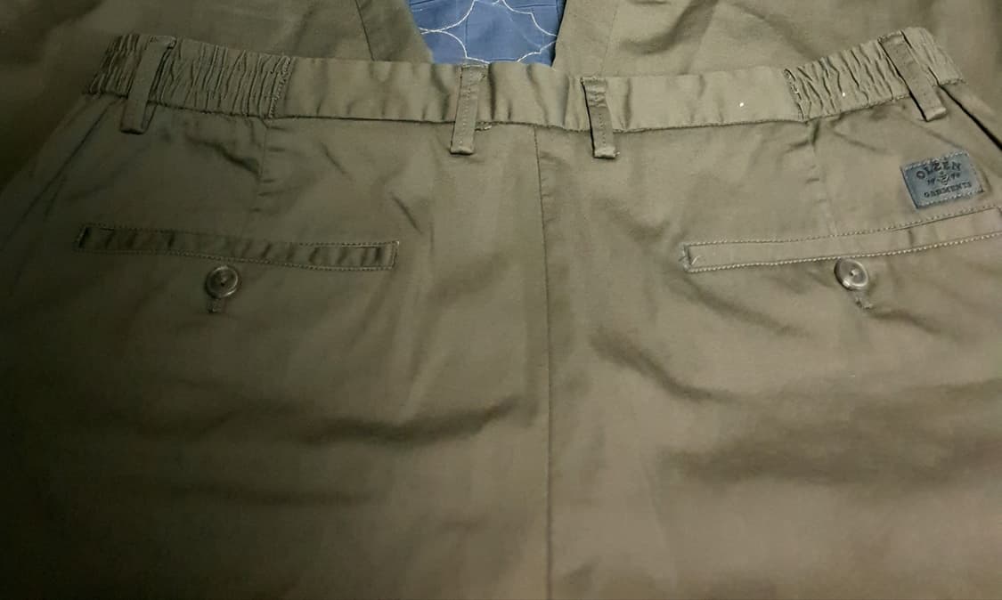 올젠 스탠다드핏 스트레치 가먼츠 반밴딩 치노팬츠 딥그레이 (34) 상품이미지2