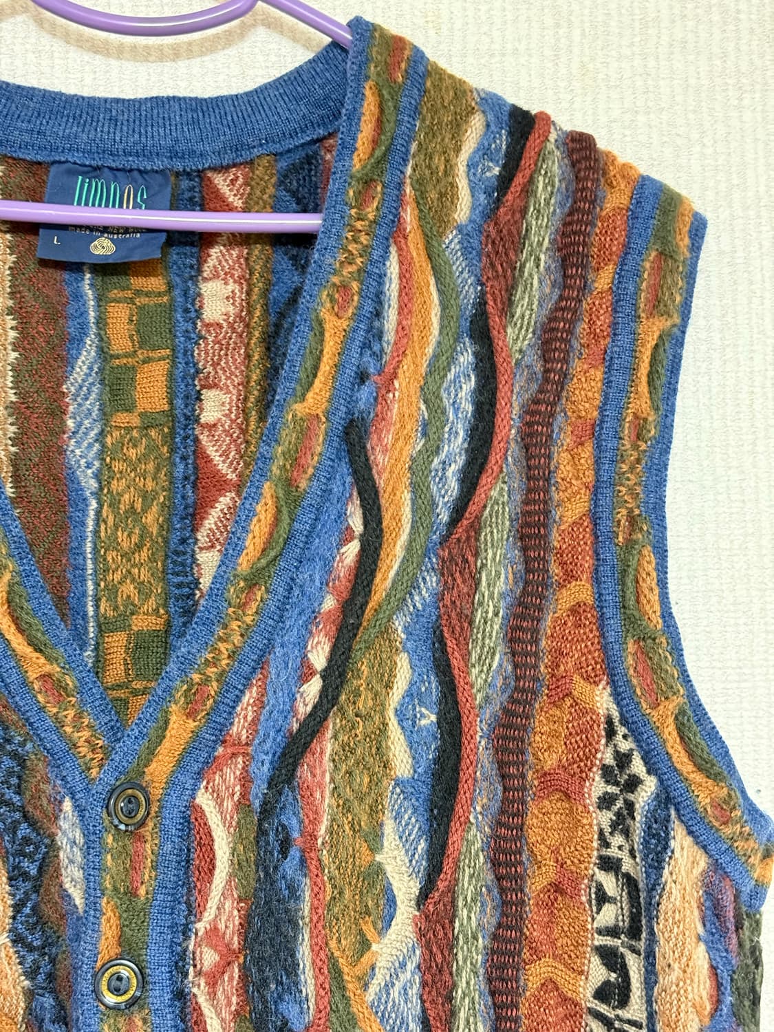 림노스 빈티지 쿠지 스타일 조끼 L 상품이미지2