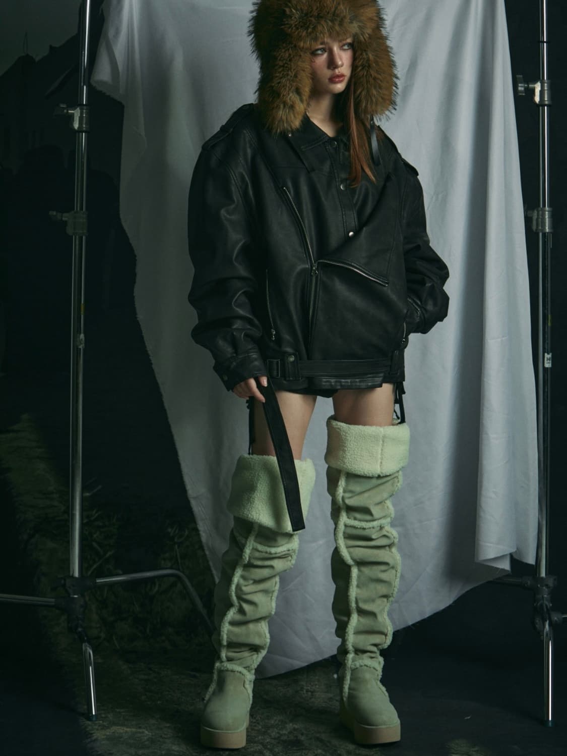 Gateless 게이트리스 퍼 롱부츠 상품이미지2