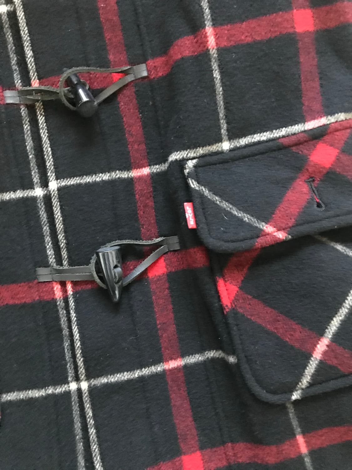 리바이스 레드 탭 체크 떡볶이 코트 상품이미지6