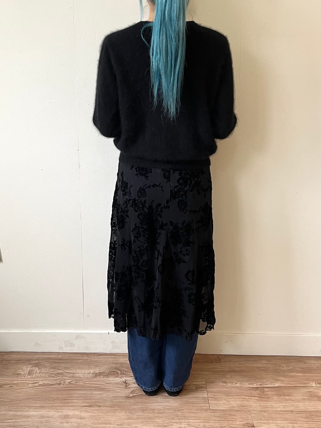 CADORNAFI’ORE 앙고라 블랙 가디건 상품이미지8