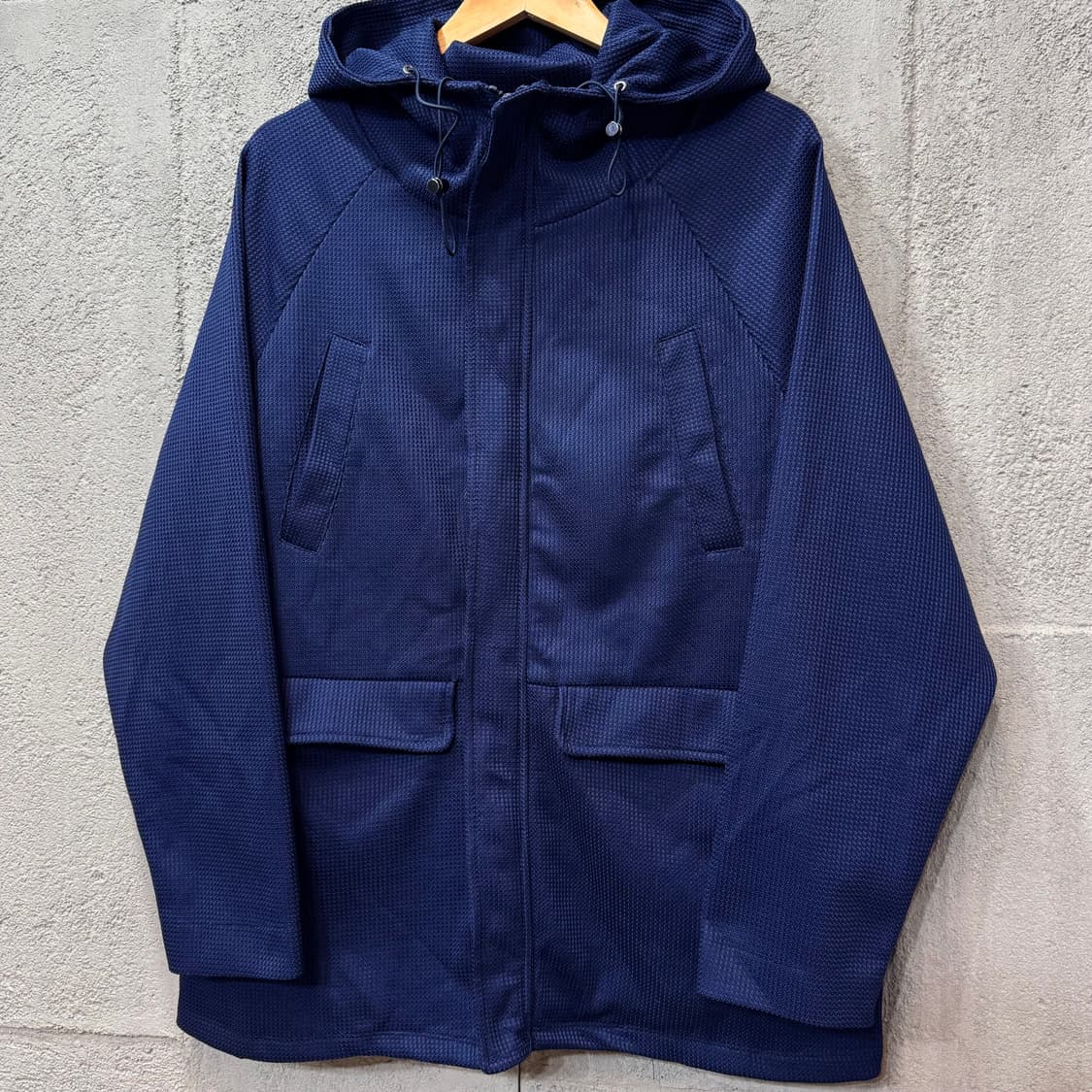 ZARA 네이비 와플 후드 집업 자켓 (XL)   상품이미지2
