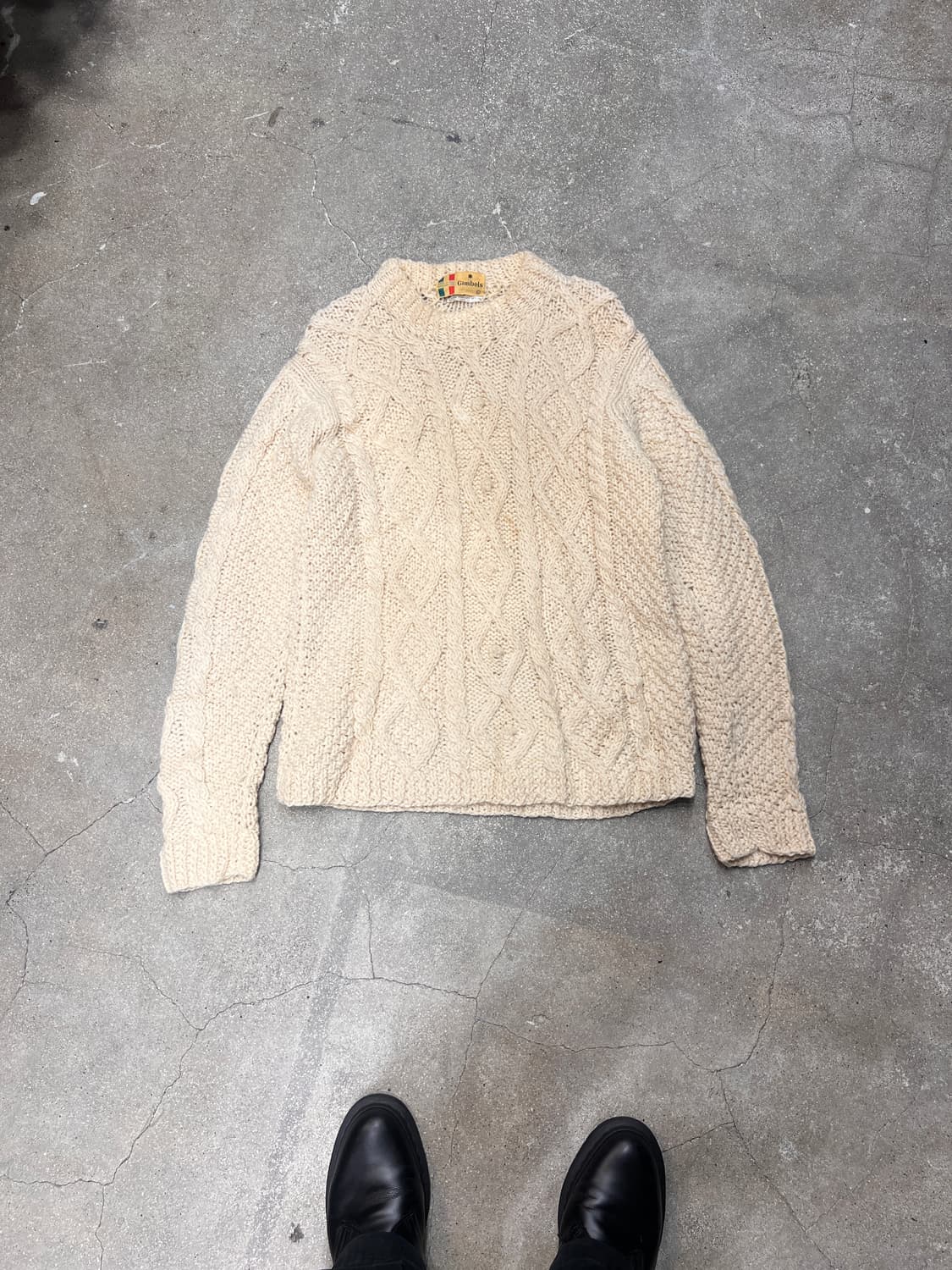 60‘s 피셔맨 버진 울 핸드메이드 니트 상품이미지1