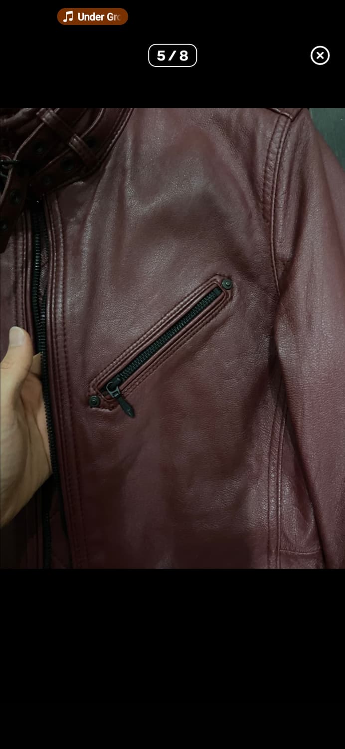 Nicole Club for Men Wine Leather Jacket 상품이미지4