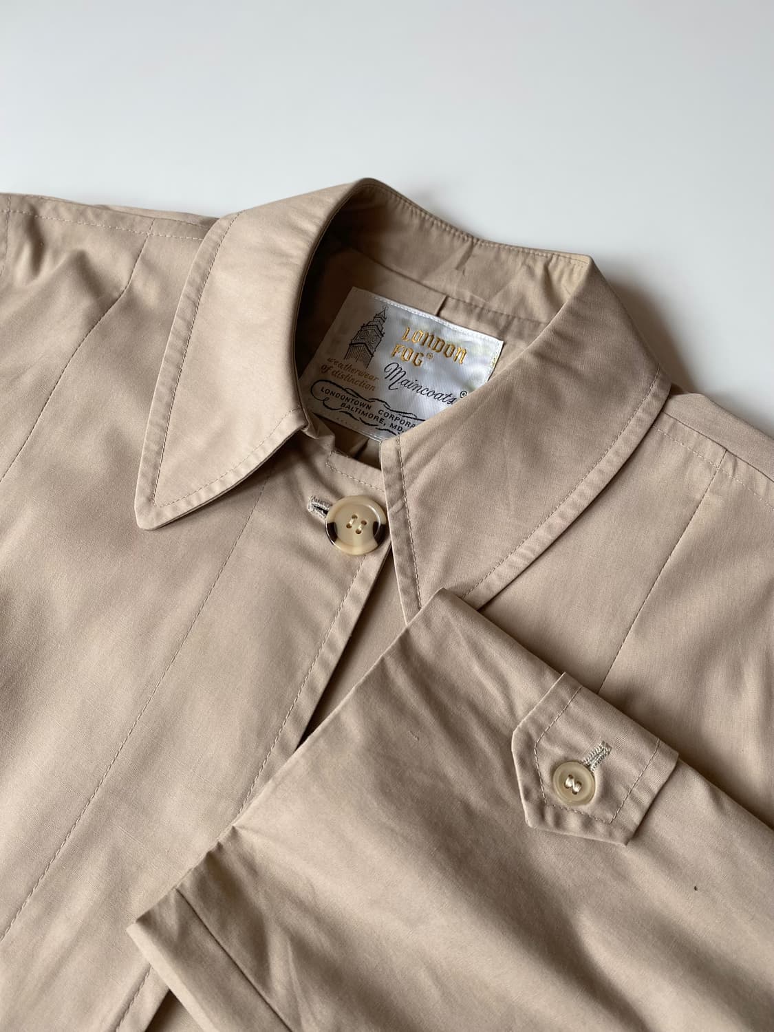 런던 포그 빈티지 맥코트 트렌치 베이지 상품이미지1