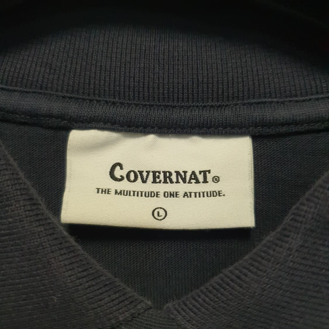 커버낫 C 로고 반팔 폴로티 네이비  상품이미지4