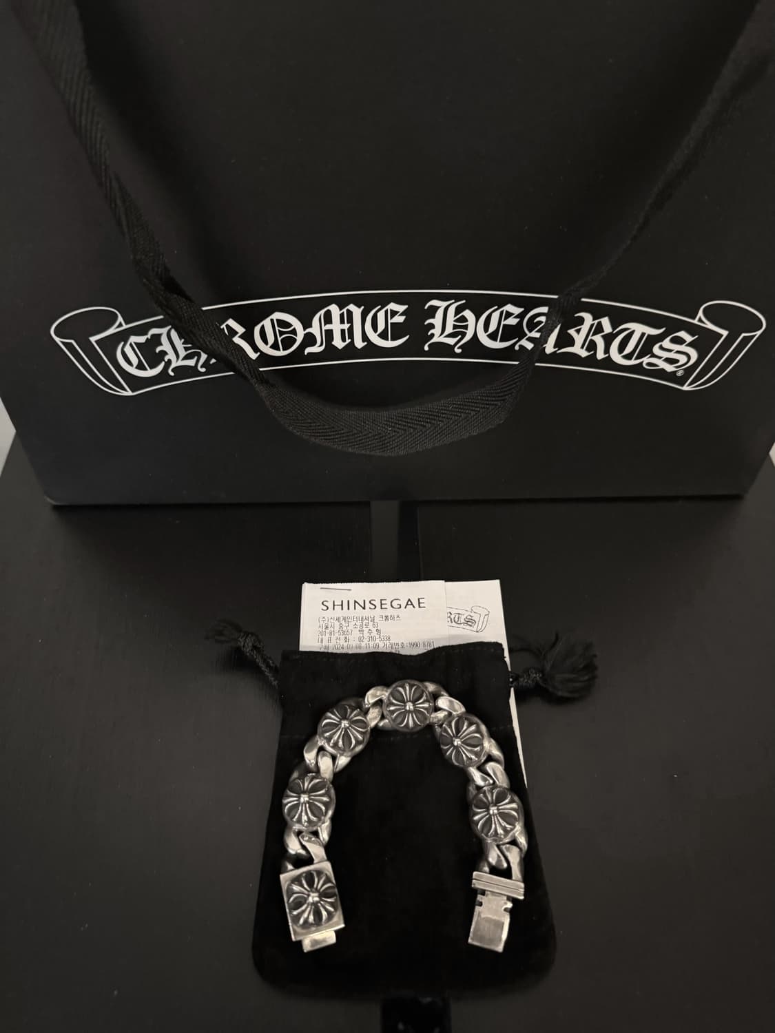 크롬하츠 크로스링크 팔찌 신세계 매장 구매 상품이미지1