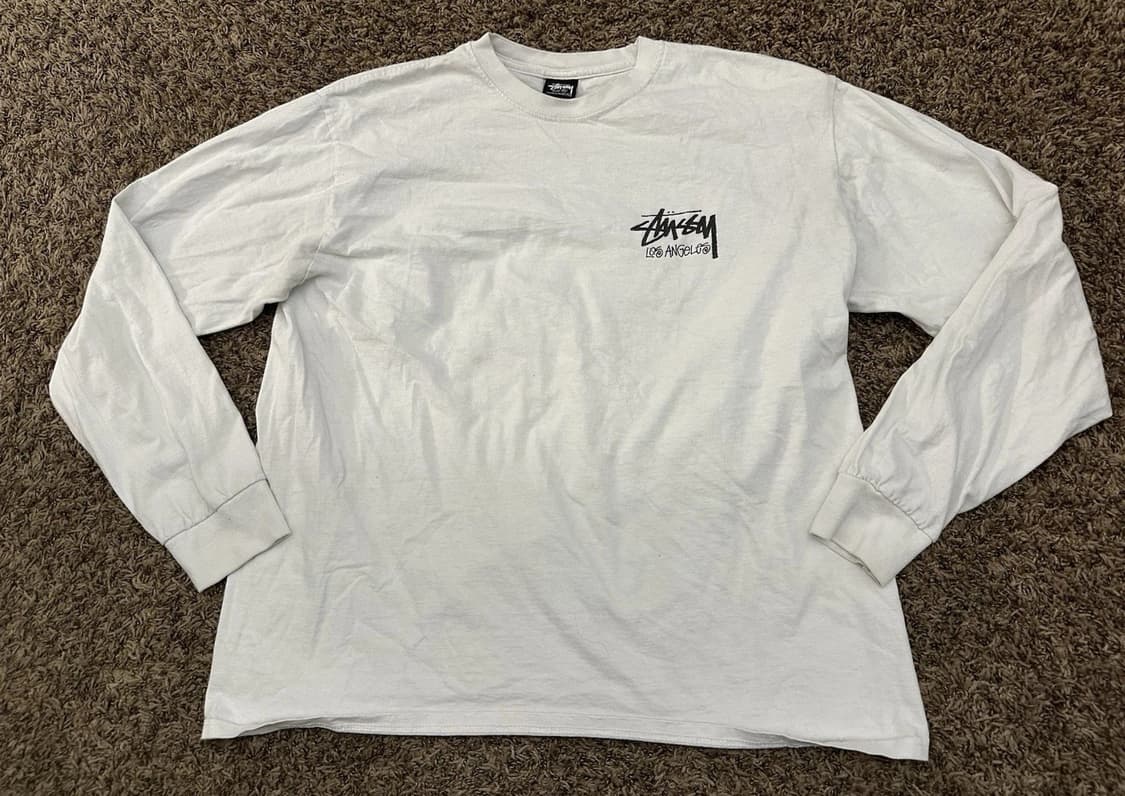 스투시 LA 로스앤젤레스 롱슬리브 티셔츠  화이트 XL 상품이미지2