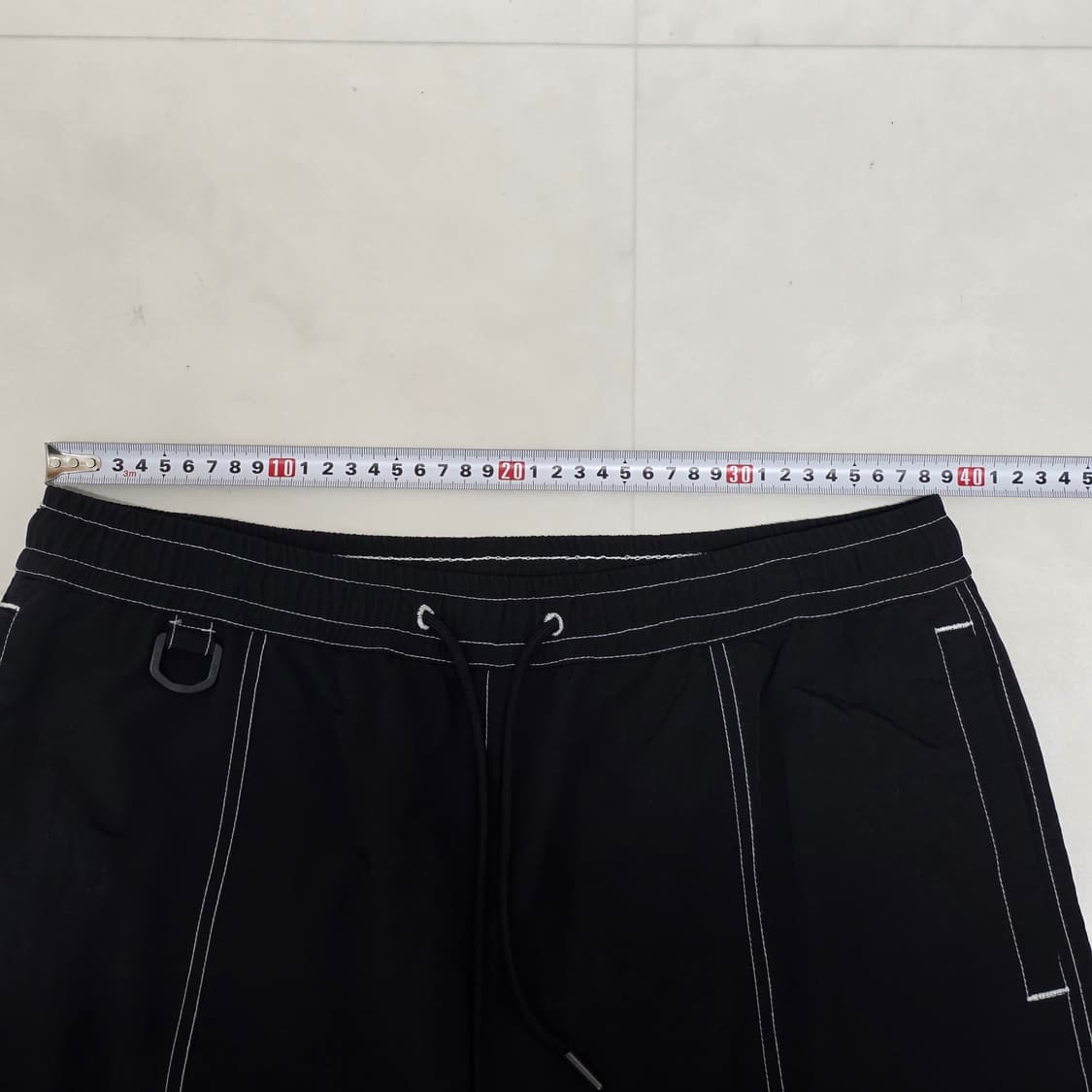L) VOLCOM 볼컴 나일론 스티치 카고 스트링 팬츠 블랙 상품이미지6