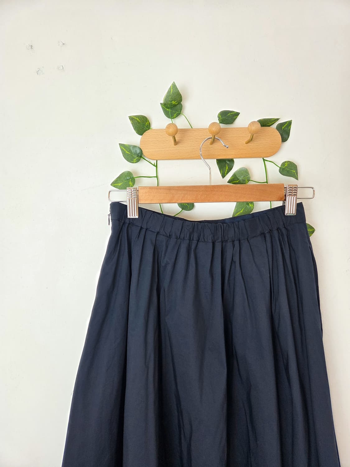 네이비 미디 스커트 상품이미지6