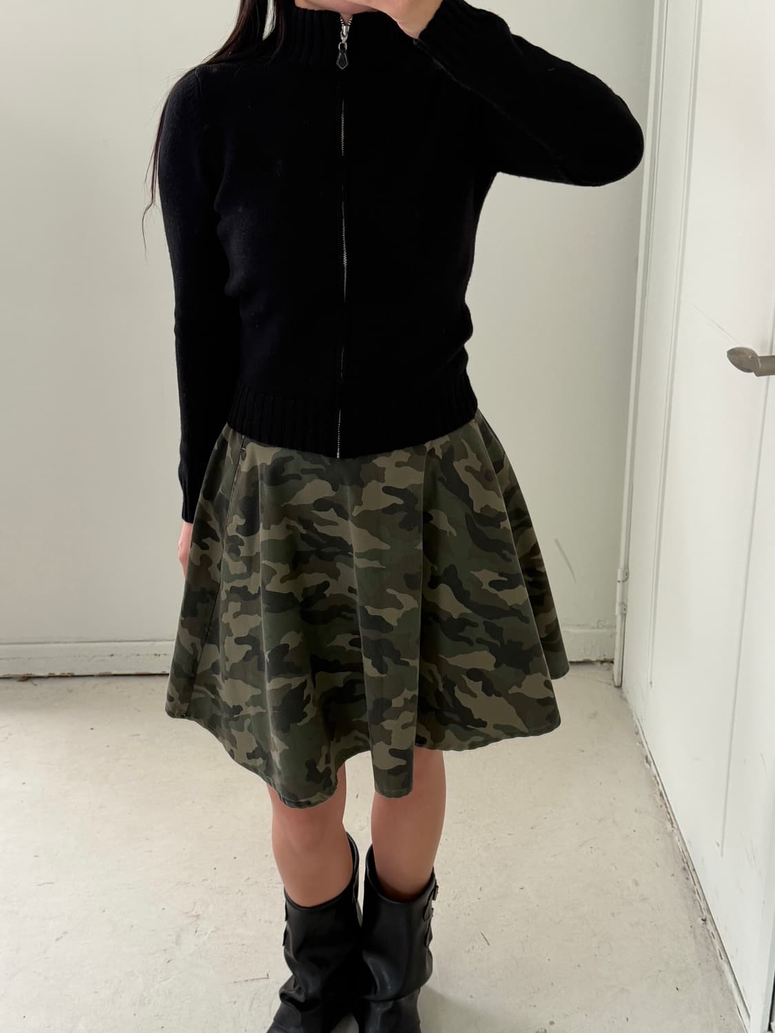 일본빈티지 버버리 블랙 니트가디건 상품이미지4