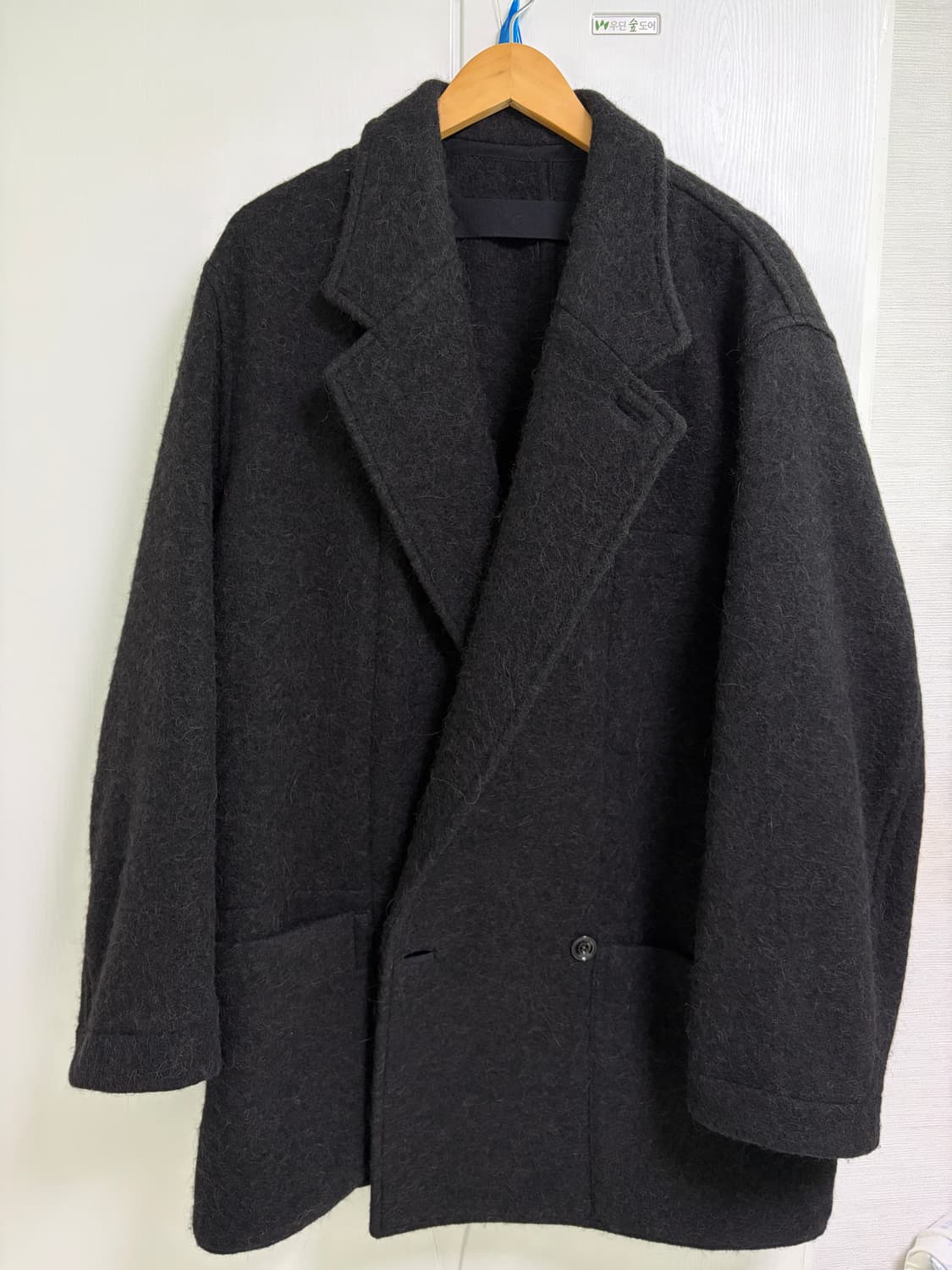 르메르 펠트 울 자켓 블랙 46사이즈 판매 상품이미지3