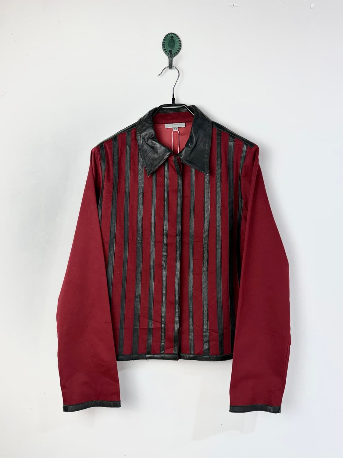 이태리 빈티지 레더 트리밍 블루종 상품이미지1