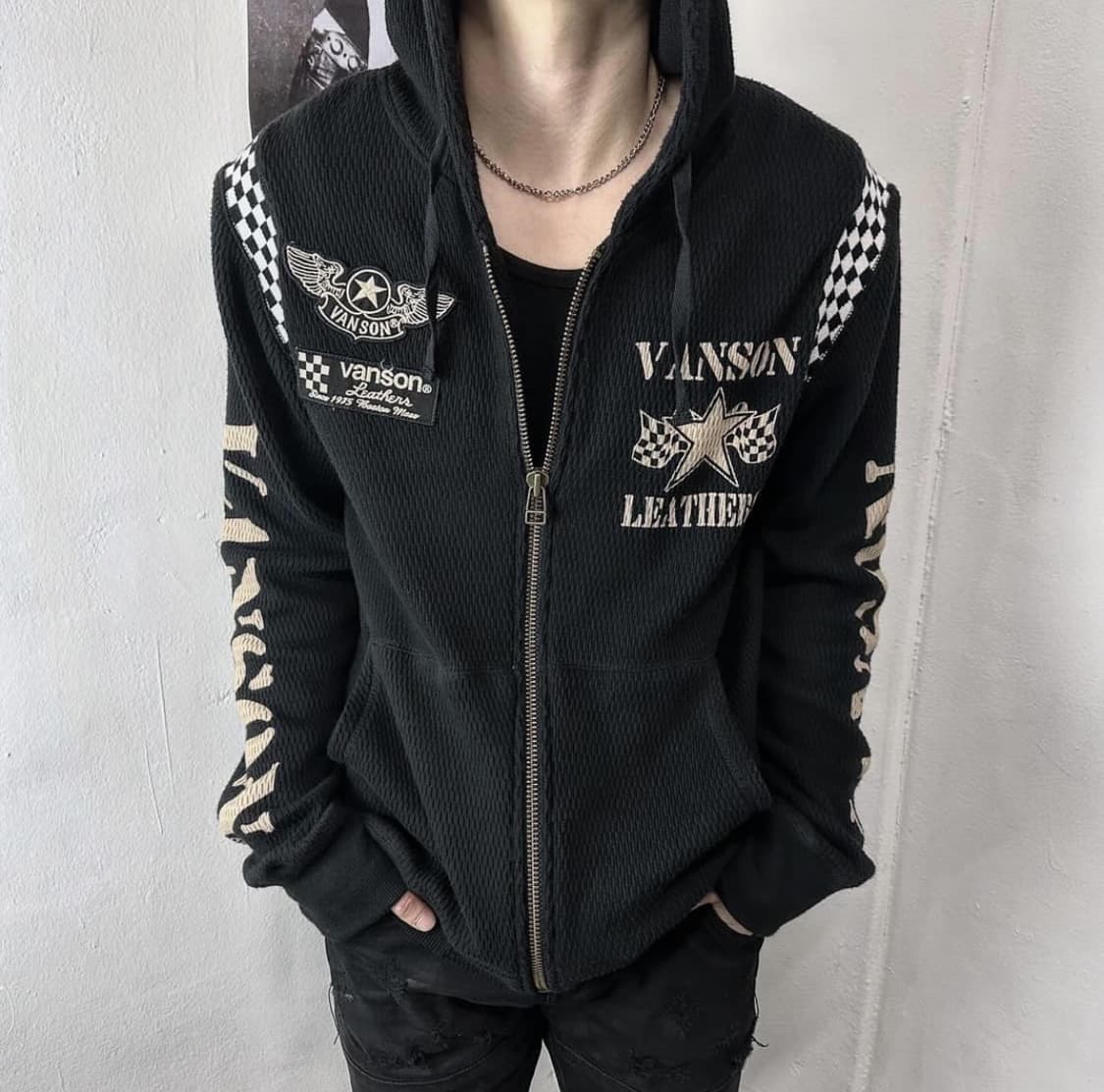 vanson leathers mash zip-up 상품이미지1