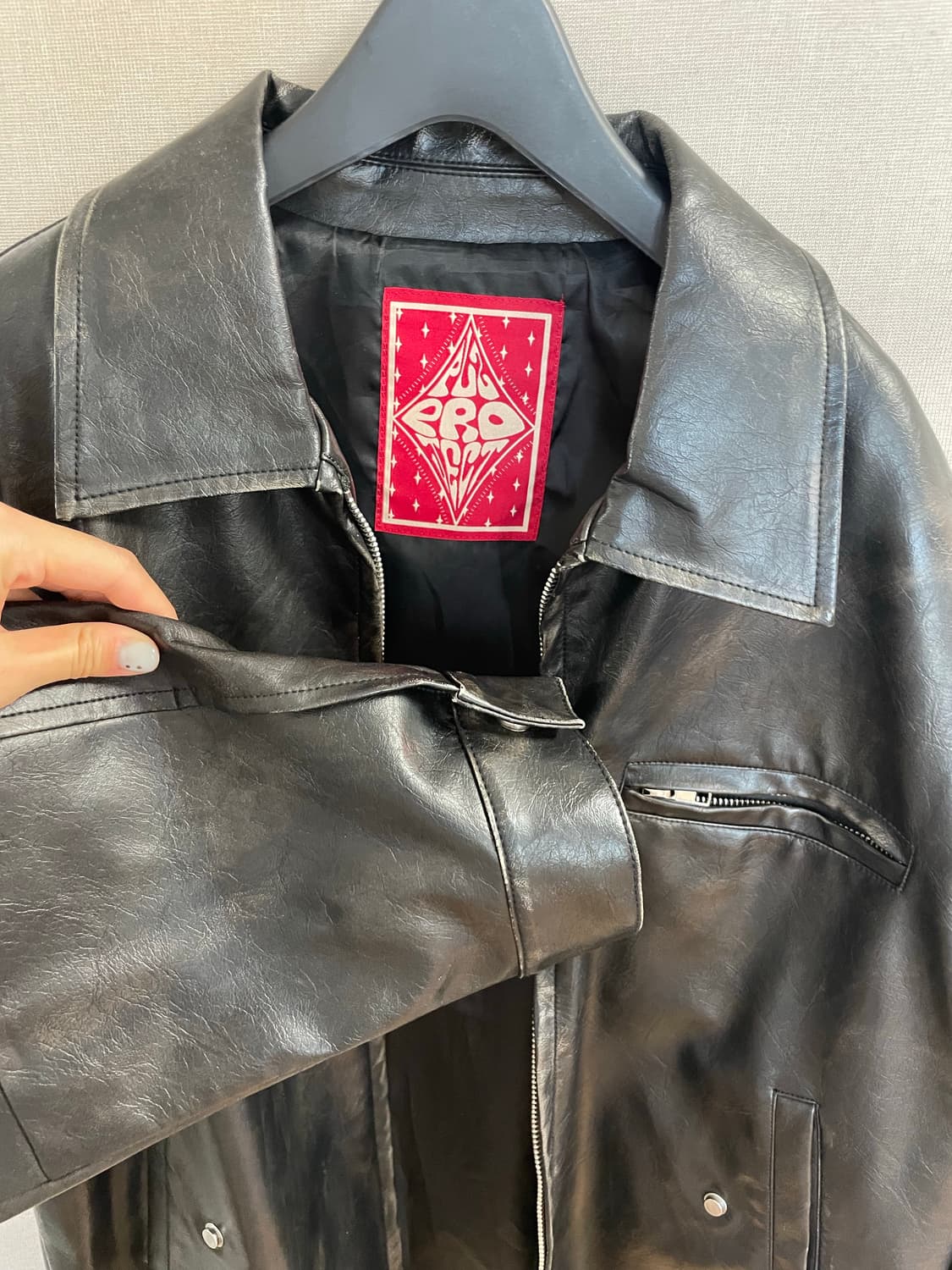 플리즈 프로젝트 비건레더 워싱 자켓 상품이미지3