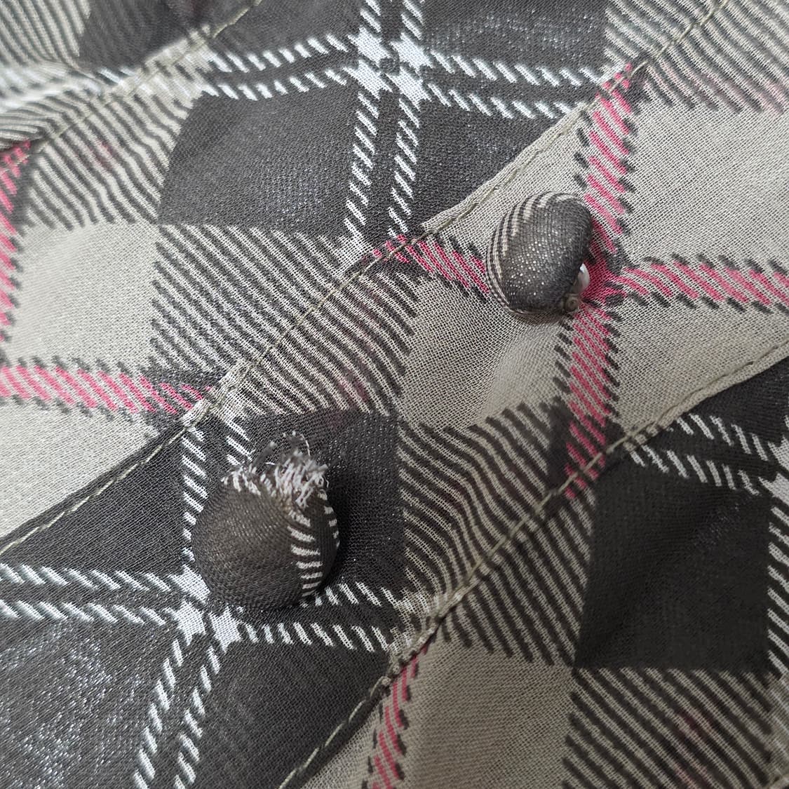 모리걸st 초코라떼갸루 체크레이스 브라운 롬퍼 점프슈트 상품이미지4