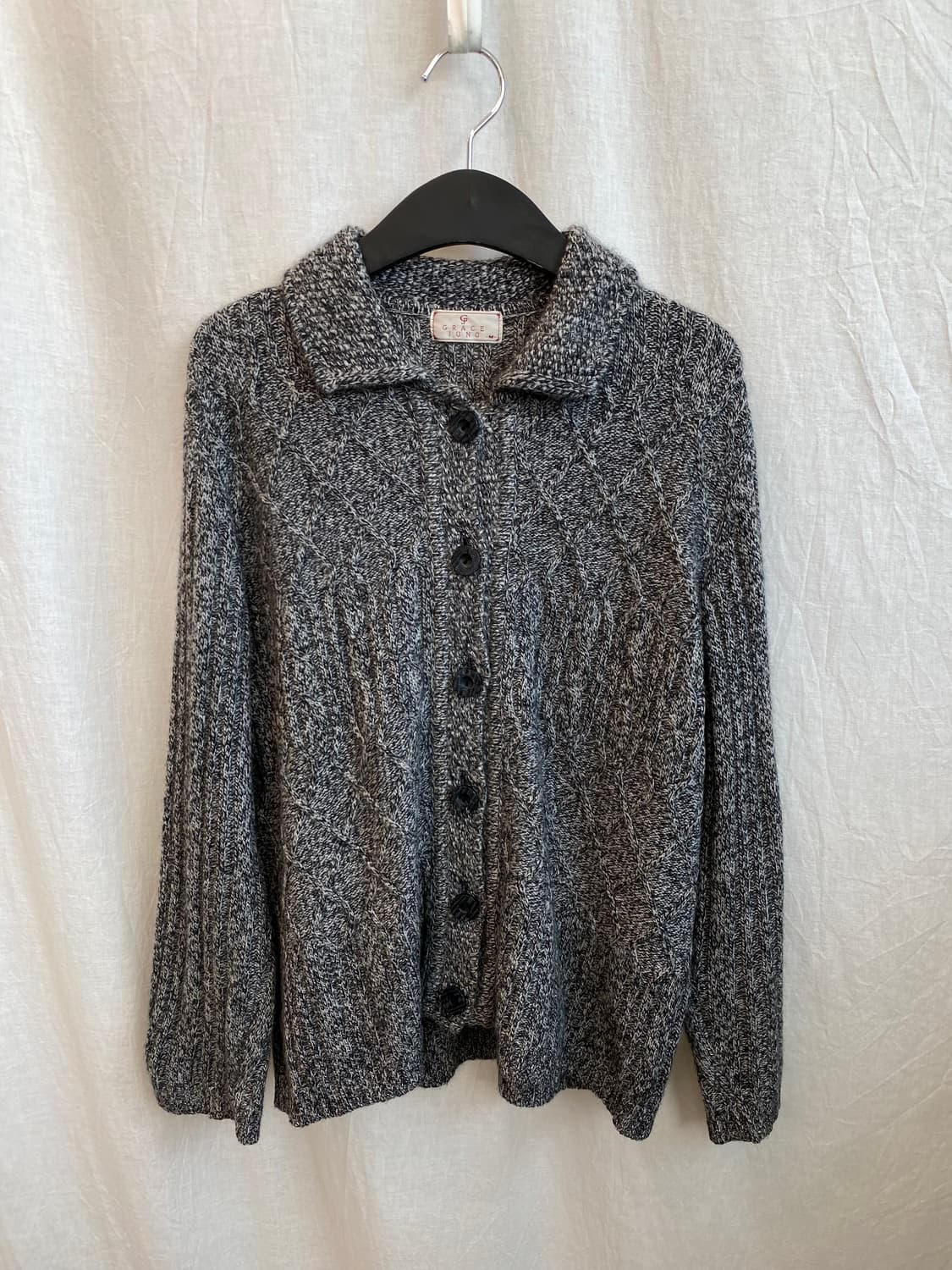 차콜 캐시미어 100% 가디건(M) 상품이미지1