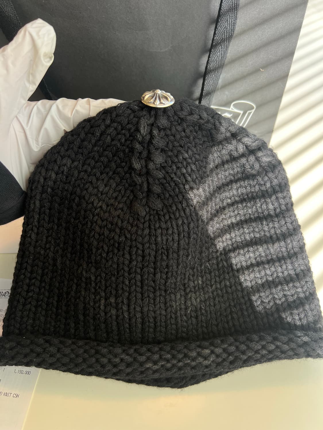 크롬하츠 크로스 패치 캐시미어 비니 상품이미지4