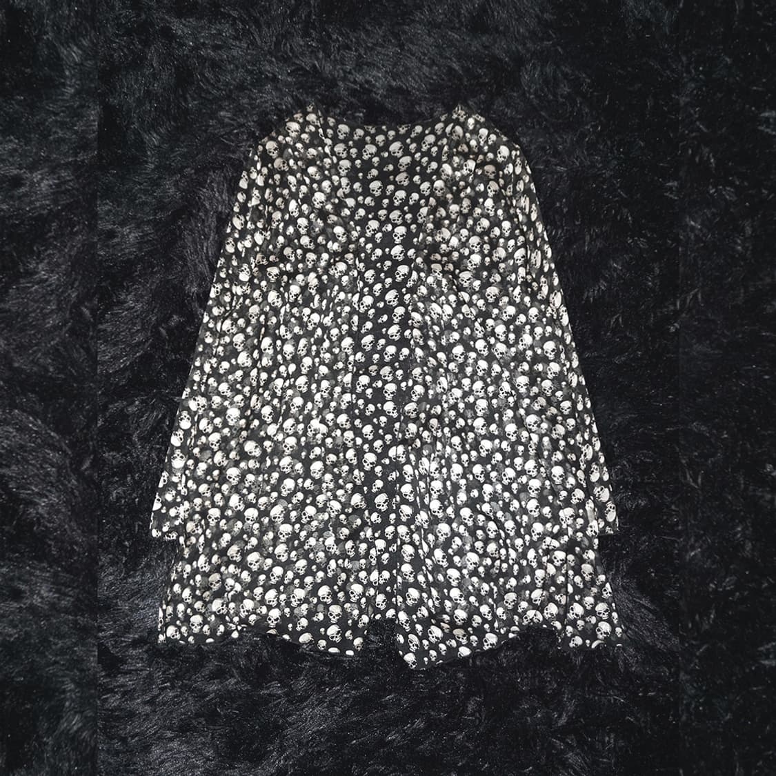 skull graphic see-through cardigan 상품이미지1