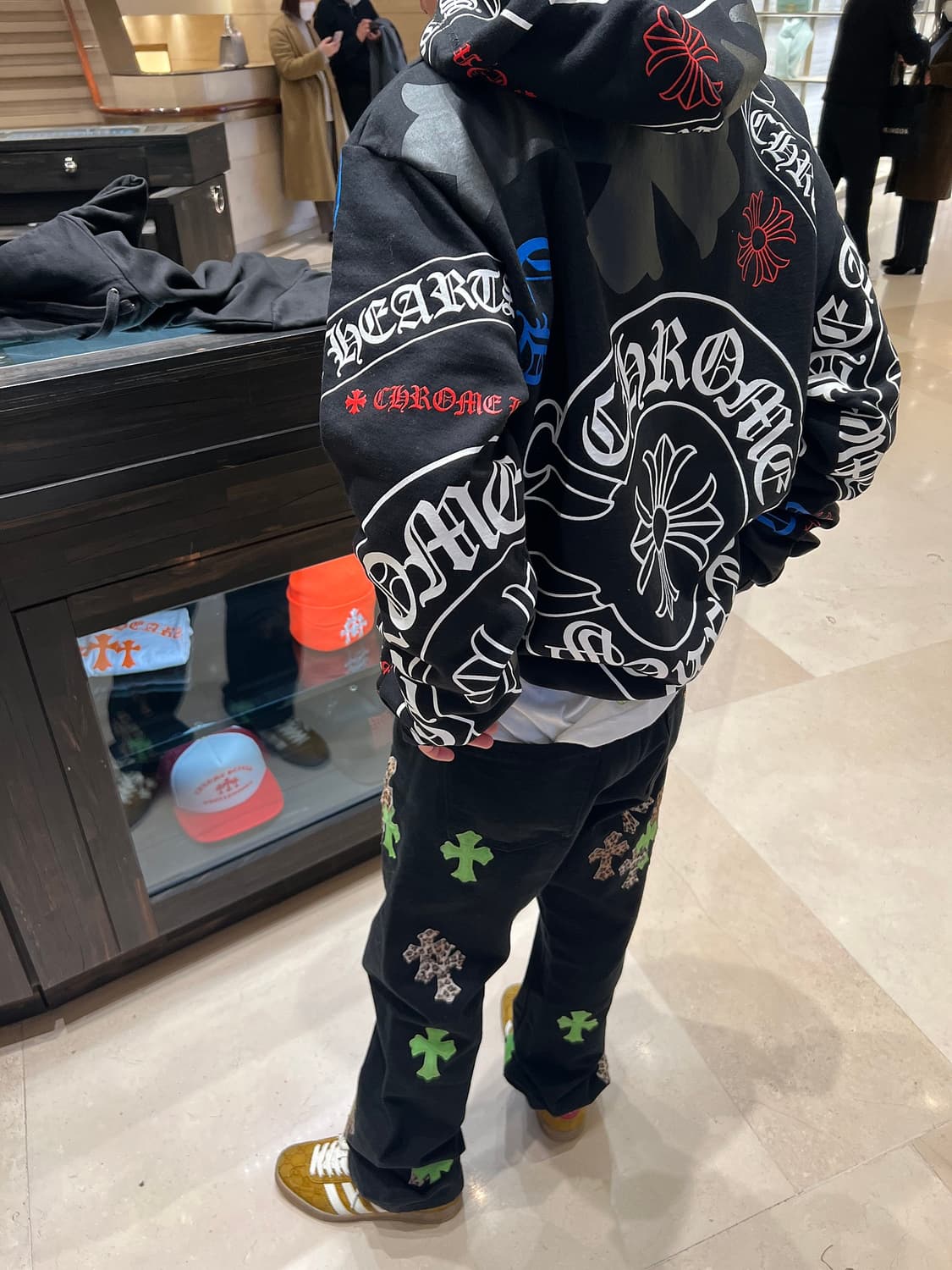 XL 크롬하츠 스탠실후드티 상품이미지3