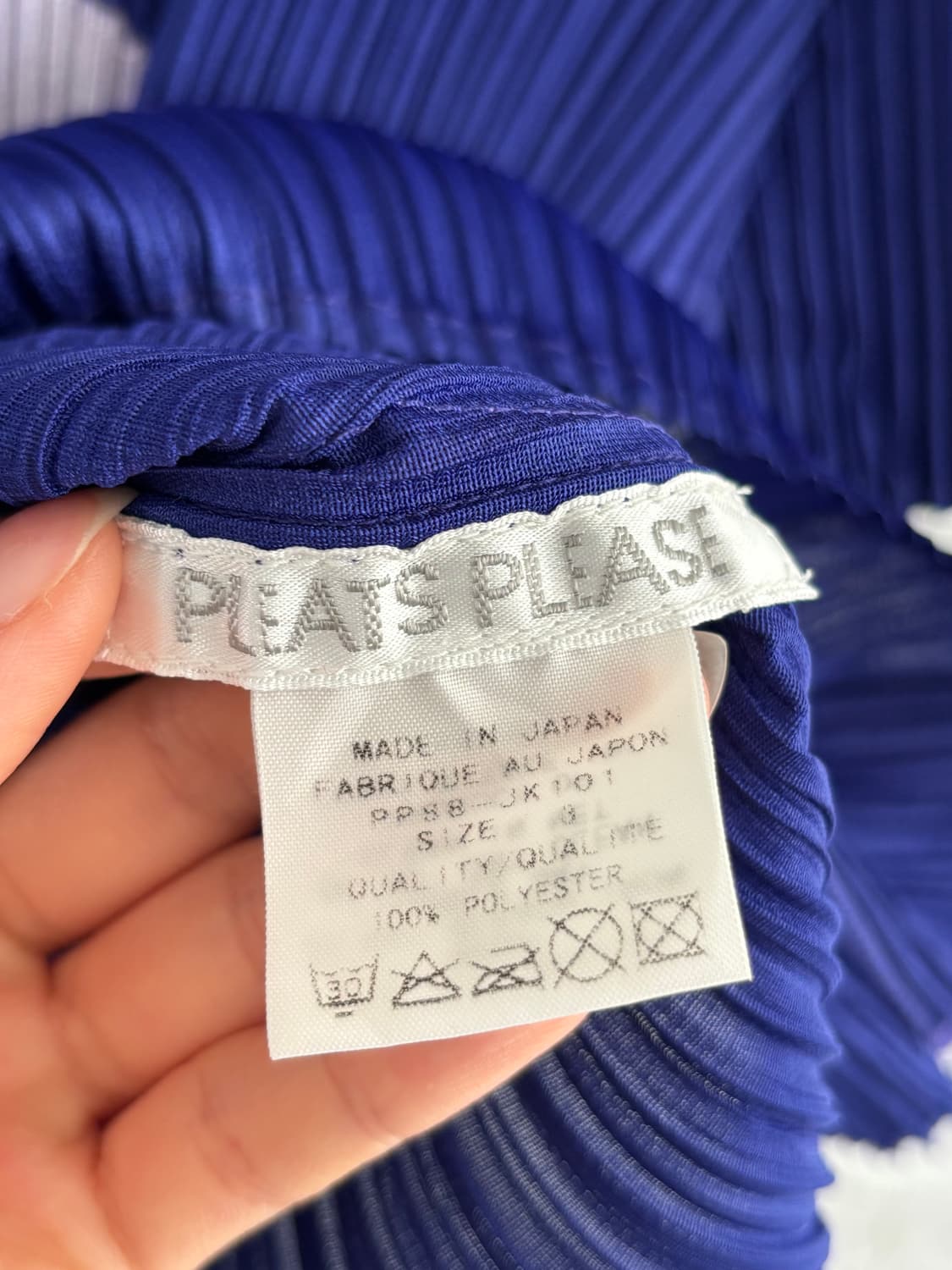 Pleats Please 플리츠플리즈 퍼플 옐로우 플리츠 반팔  상품이미지7