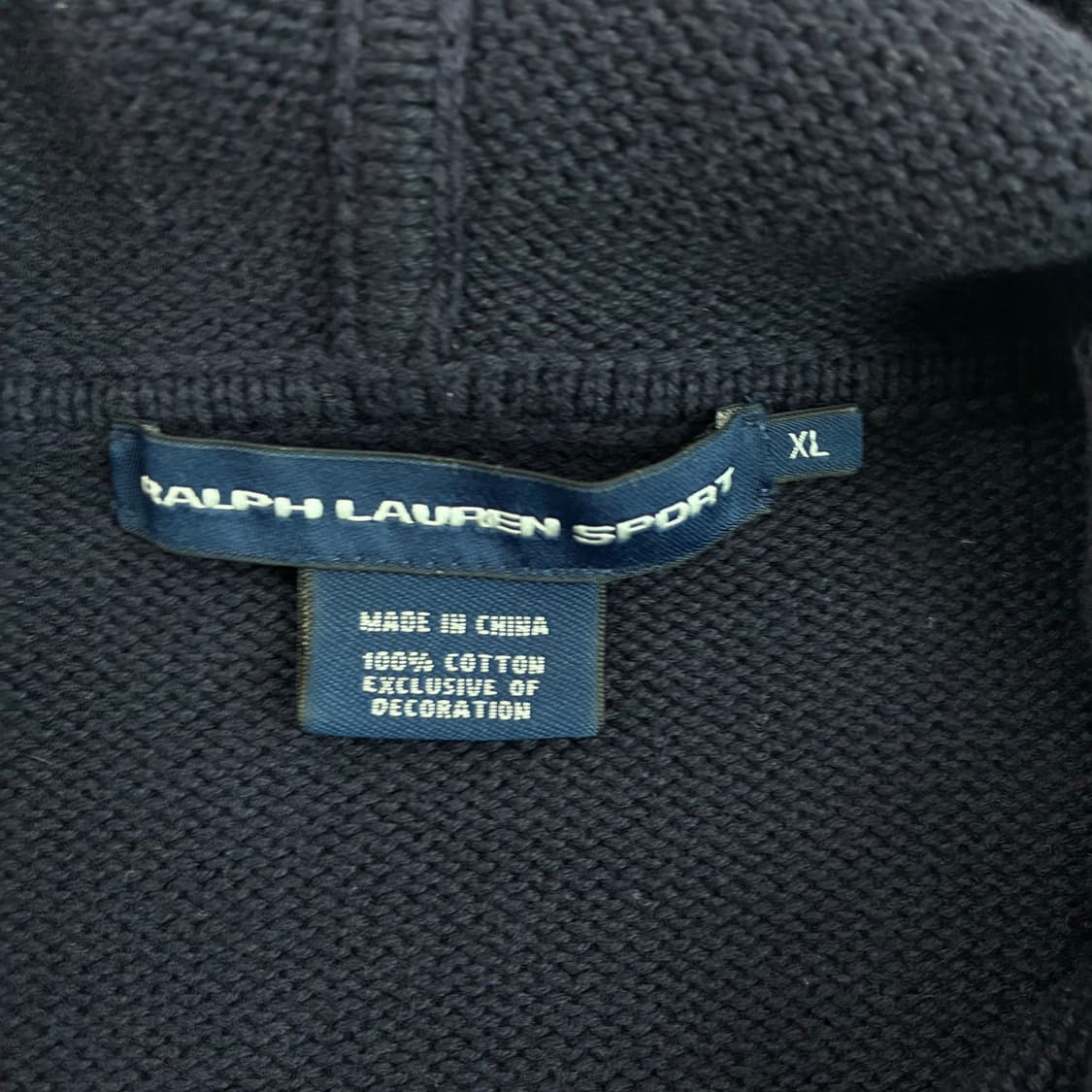 Polo  랄프로렌 스포츠 자수 코튼 네이비 니트집업  상품이미지5