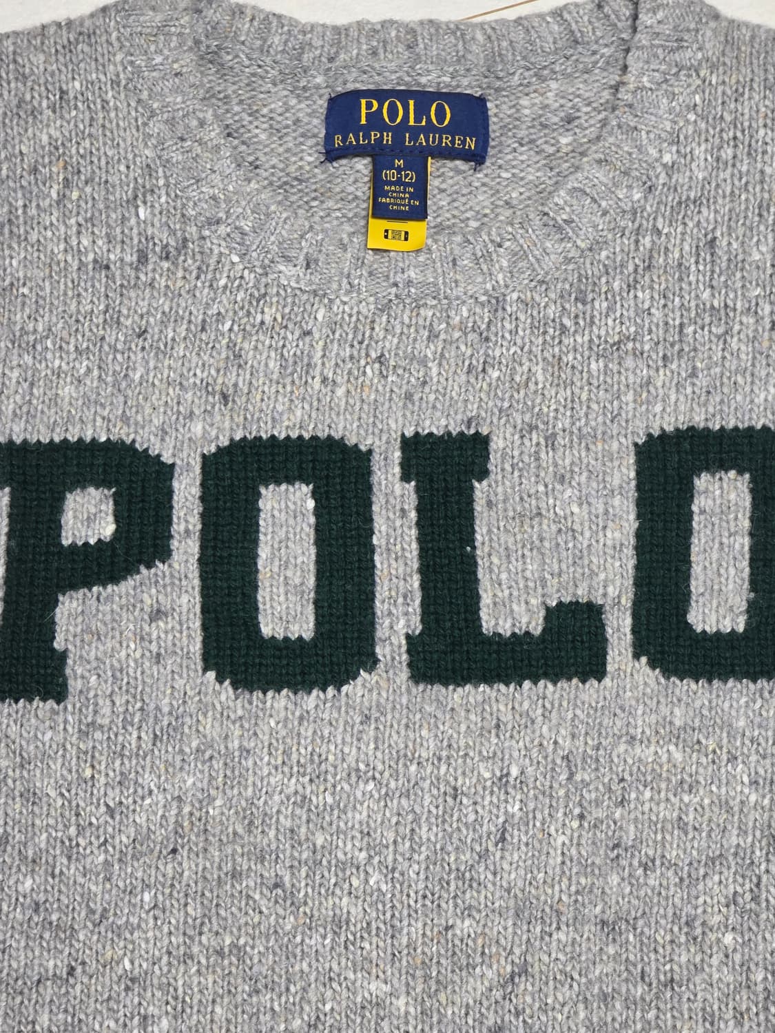 폴로 랄프로렌 니트 폴로로고 회색니트.새제품급 여성 44 아동 10-12 상품이미지2