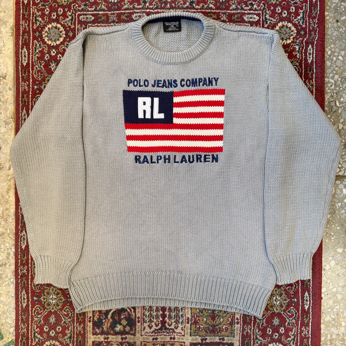 90s 폴로 진스 성조기 니트 [ 105 ] 상품이미지1