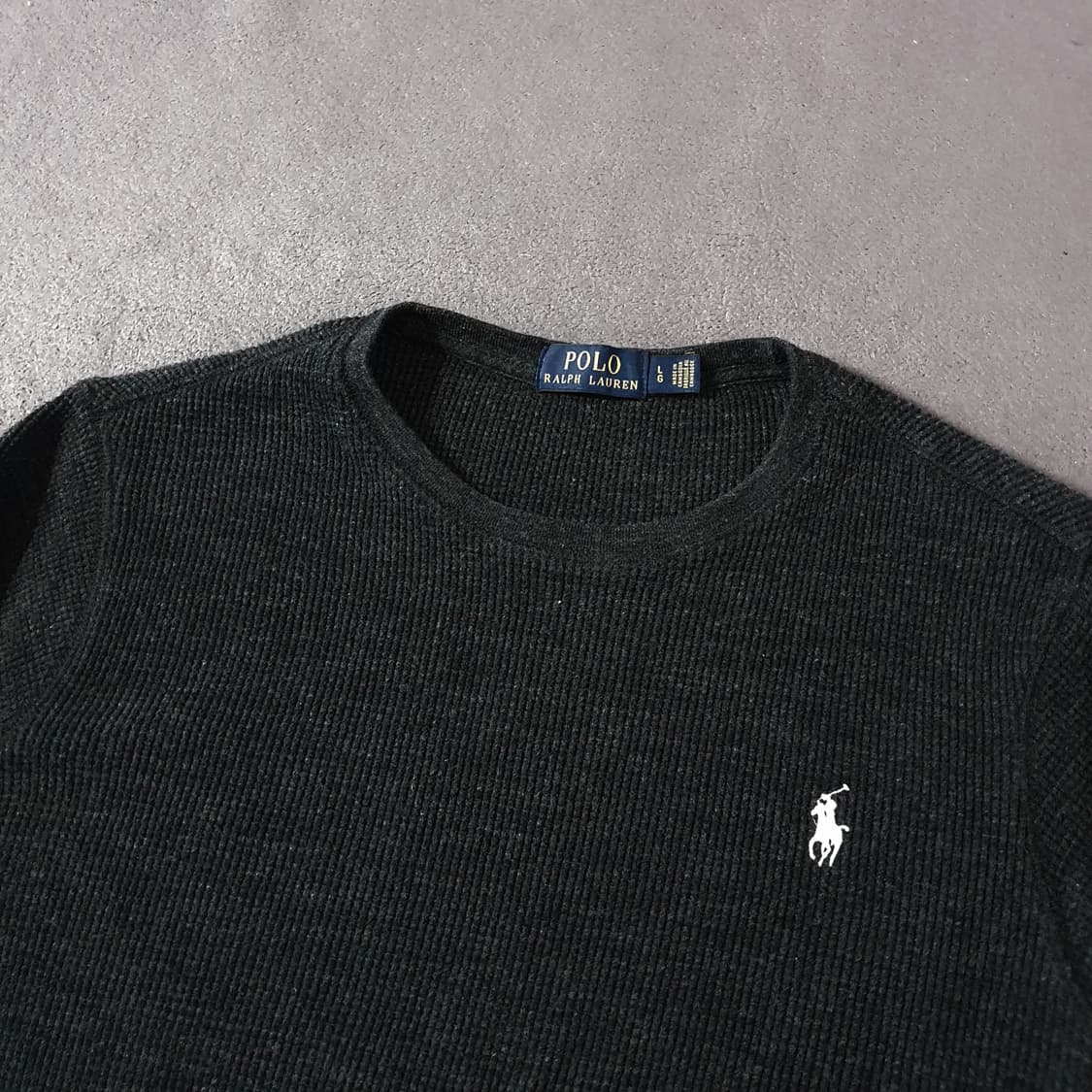 폴로 와플 니트 롱슬리브 L 상품이미지3