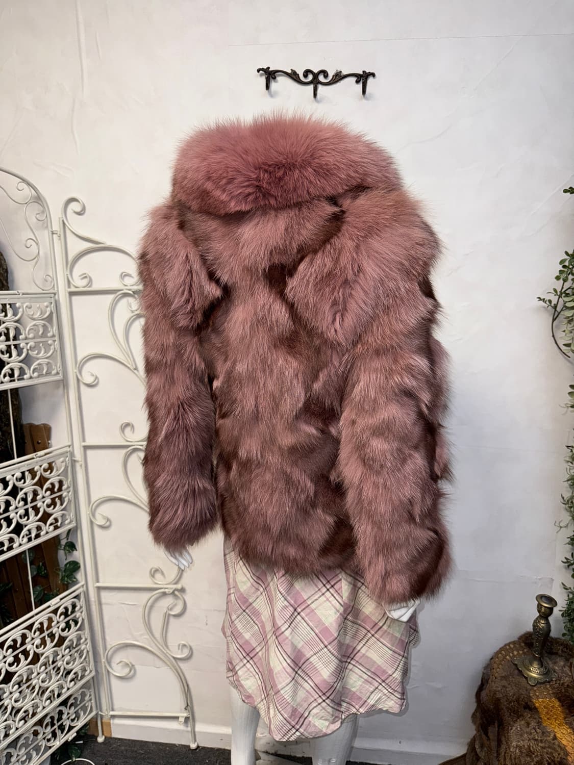Mixed indi pink fox fur jacket  상품이미지6