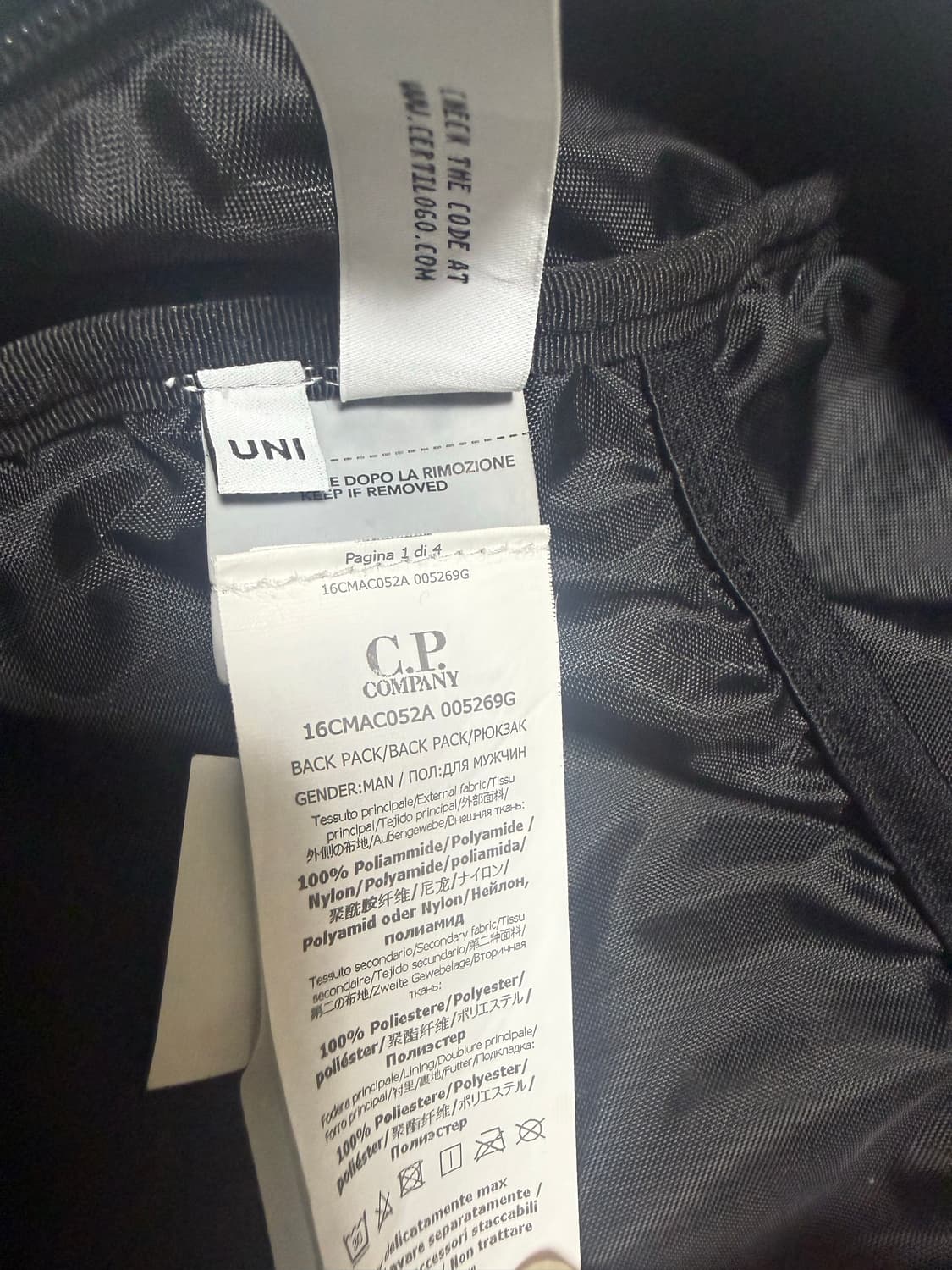 CP컴퍼니 블랙 백팩 상품이미지8