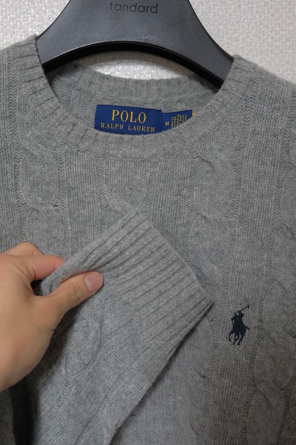 폴로 랄프로렌 케이블 니트 M 상품이미지4