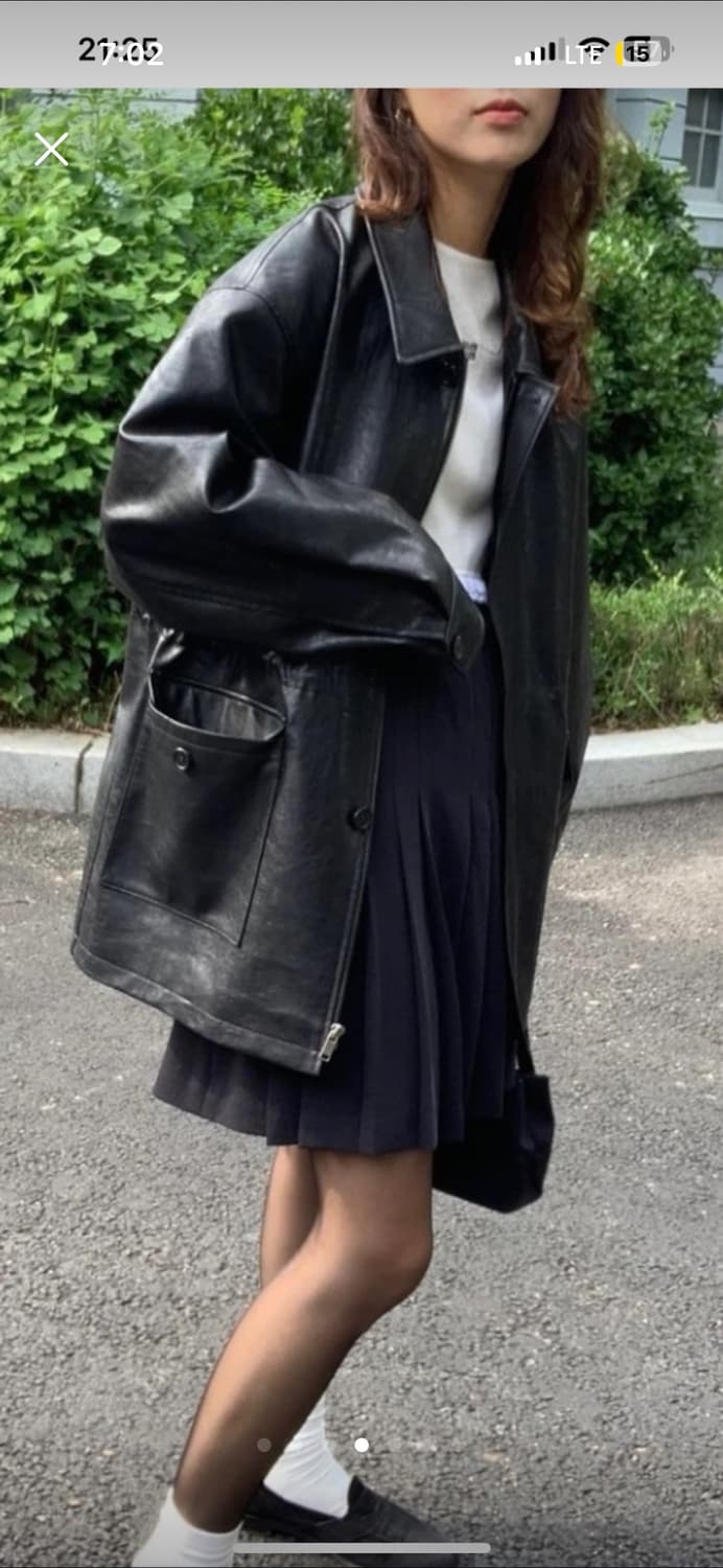 모데스트무드 가죽자켓 상품이미지2