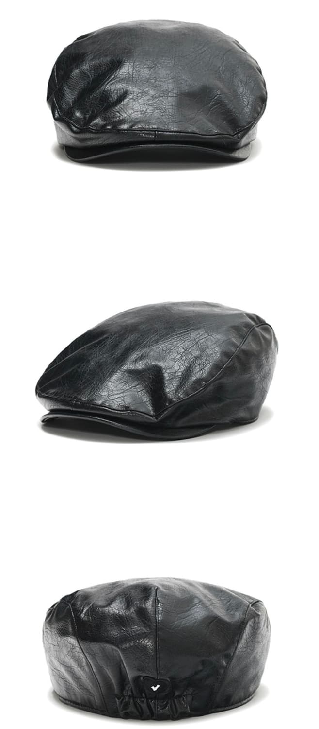 어썸니즈 클래식 헌팅 캡_레더 블랙 상품이미지3