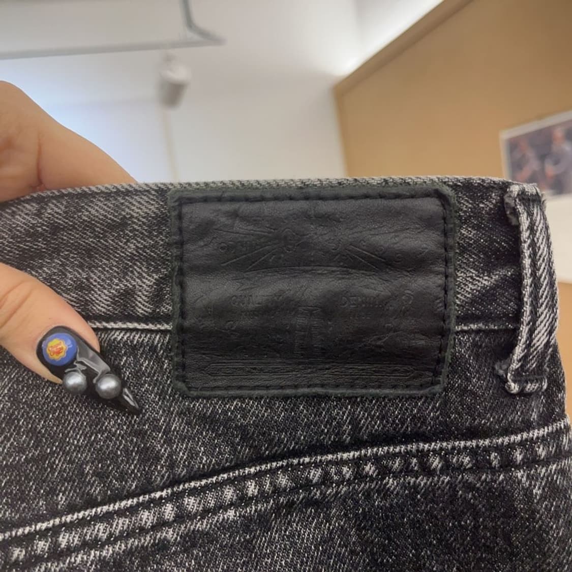 모드나인 빈티지 모던시크 캐주얼 흑청 데님팬츠 31인치 C08826 상품이미지5