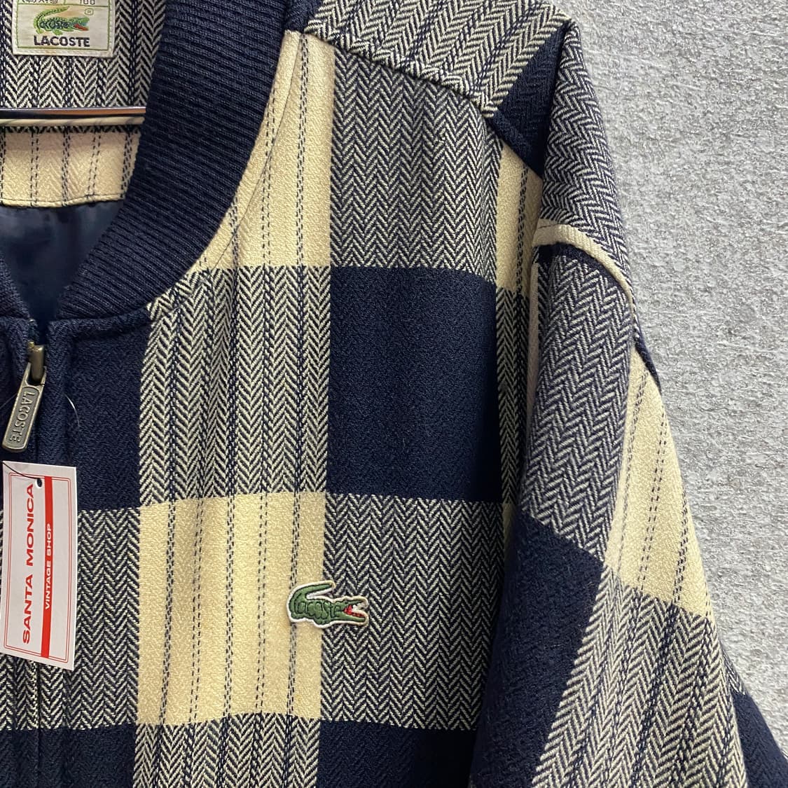 라코스테 울 체크 블루종 자켓 B3523 상품이미지3